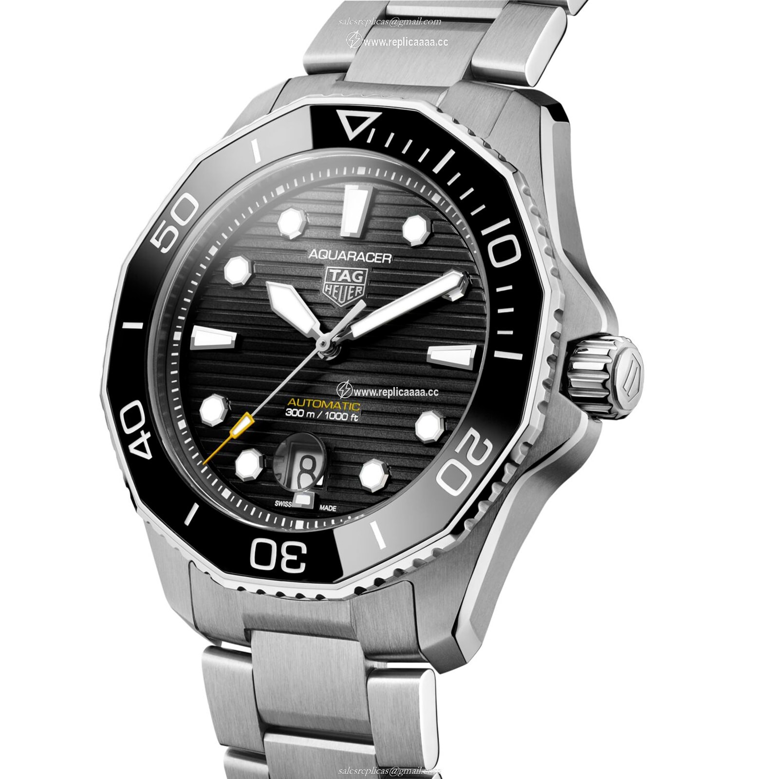 Replica TAG Heuer Aquaracer Calibre 5 Automatic 43mm Mens details WBP201A.BA0632