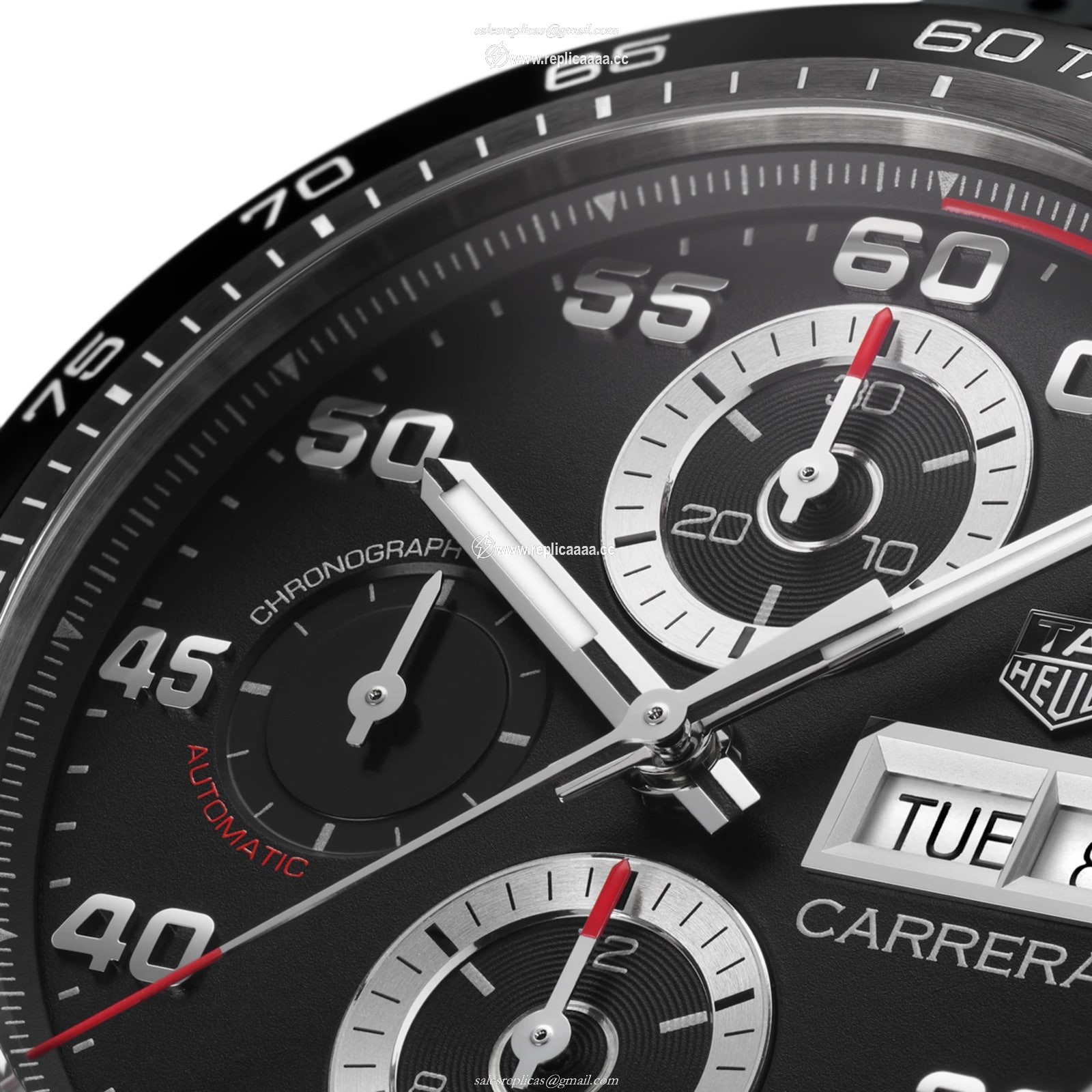 Replica TAG Heuer Carrera 44mm Mens details Rubber CBN2A1AA.FT6228