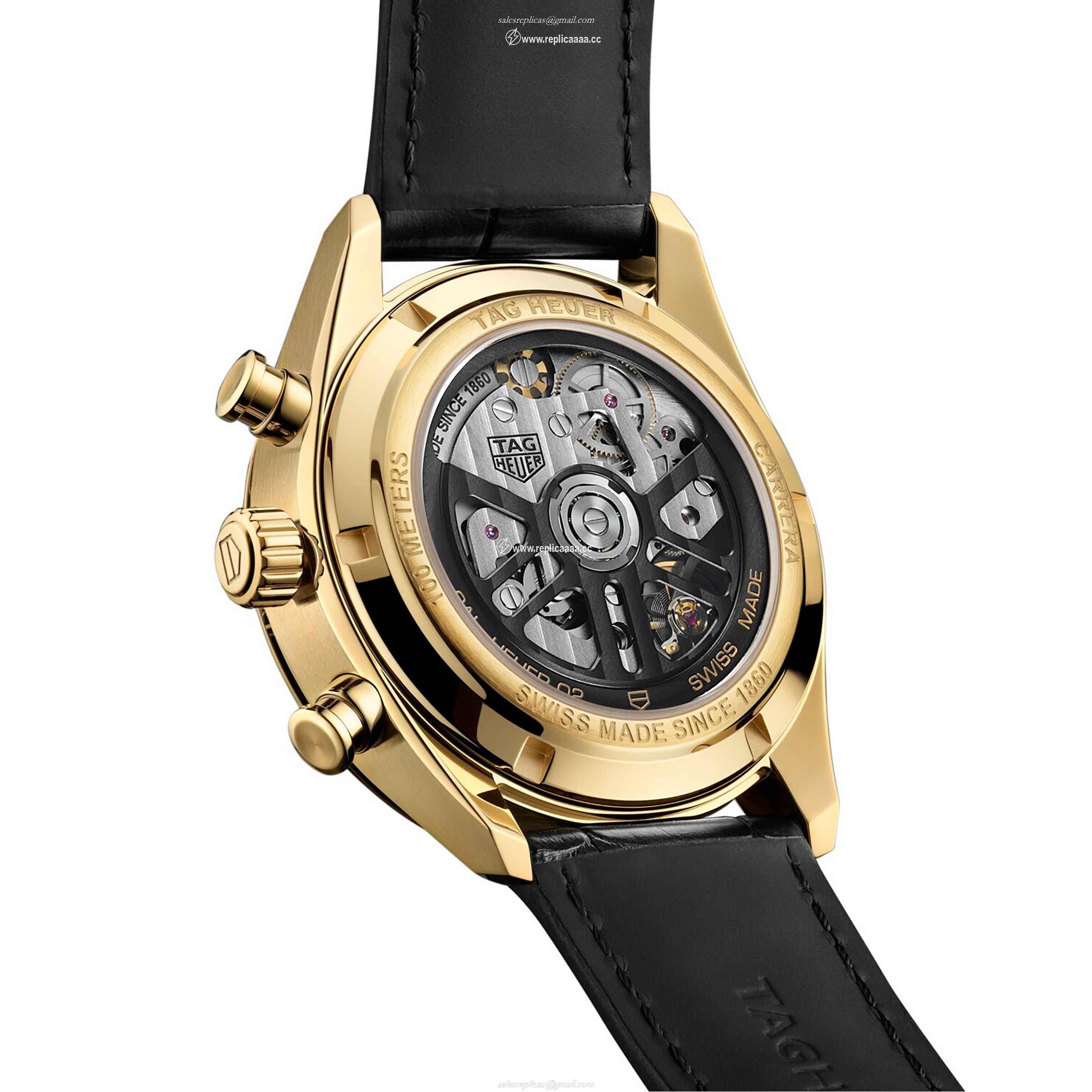 Replica TAG Heuer Gold Carrera Chronograph 42mm CBN2044.FC8313