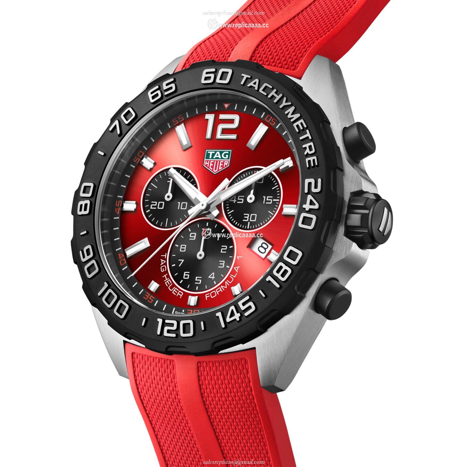 Replica TAG Heuer Formula 1 Chronograph 43mm Mens details Red CAZ101AN.FT8055