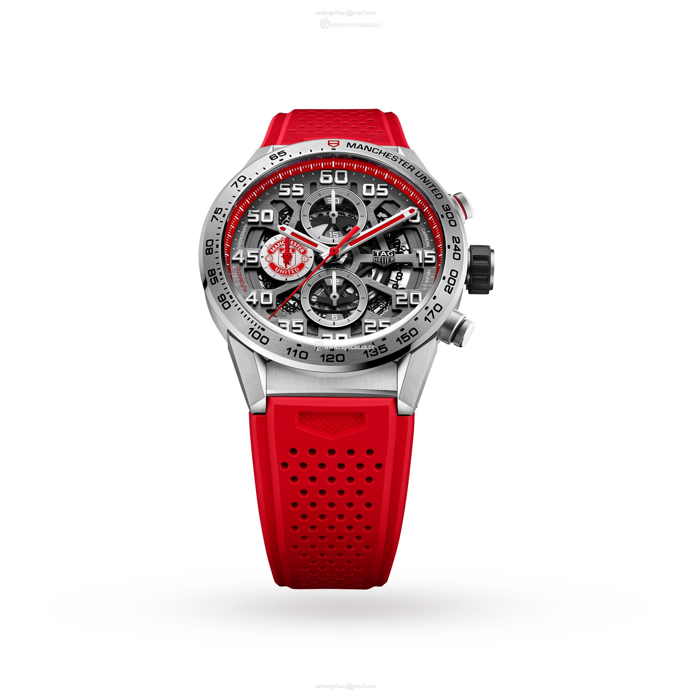 Replica TAG Heuer Carrera Manchester United Special Edition 43mm Mens details CAR201M.FT6156 2 Replica TAG Heuer Carrera Manchester United Special Edition 43mm Mens details CAR201M.FT6156
