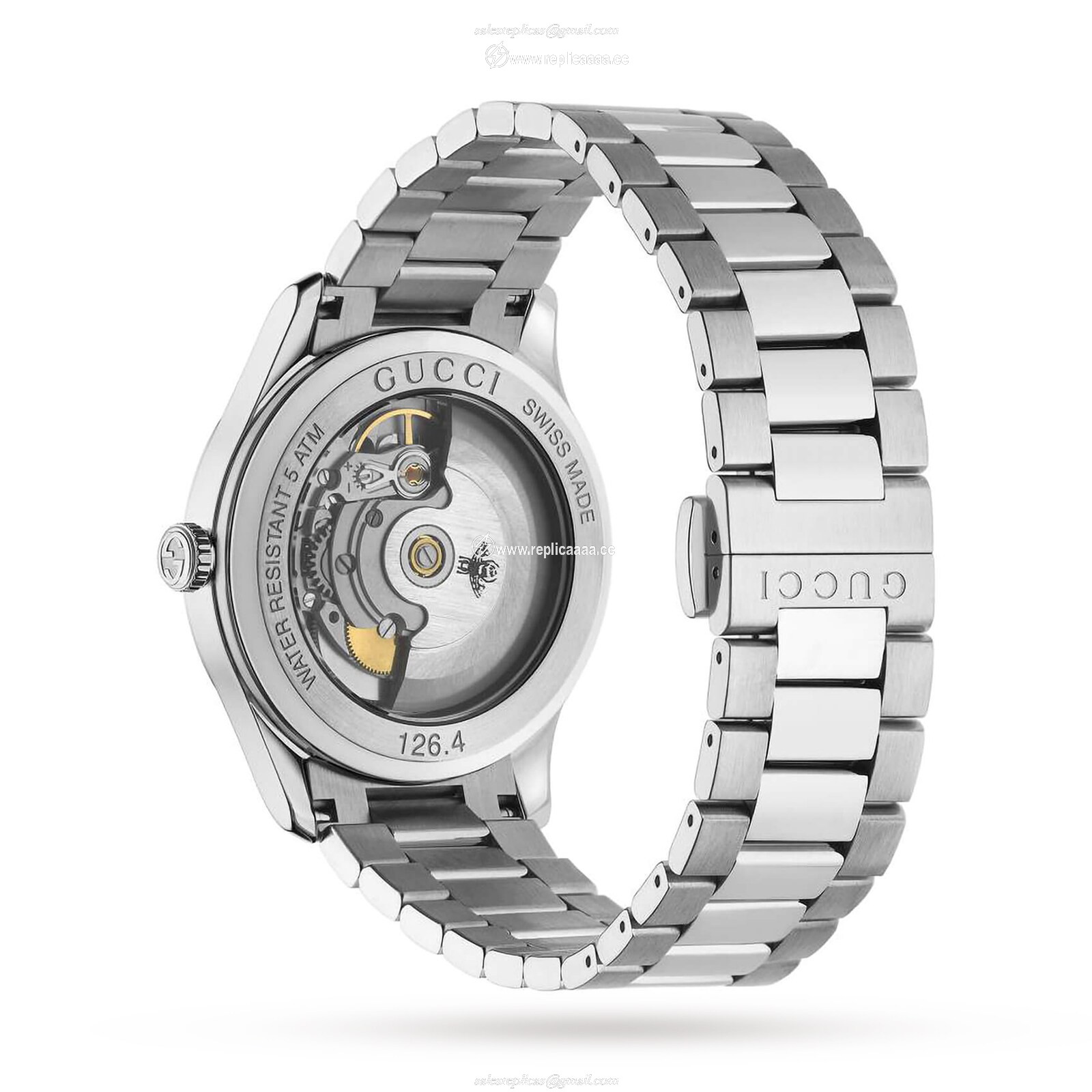 Replica Gucci G-Timeless Silver 38mm Unisex details YA1264190 2 Replica Gucci G-Timeless Silver 38mm Unisex details YA1264190