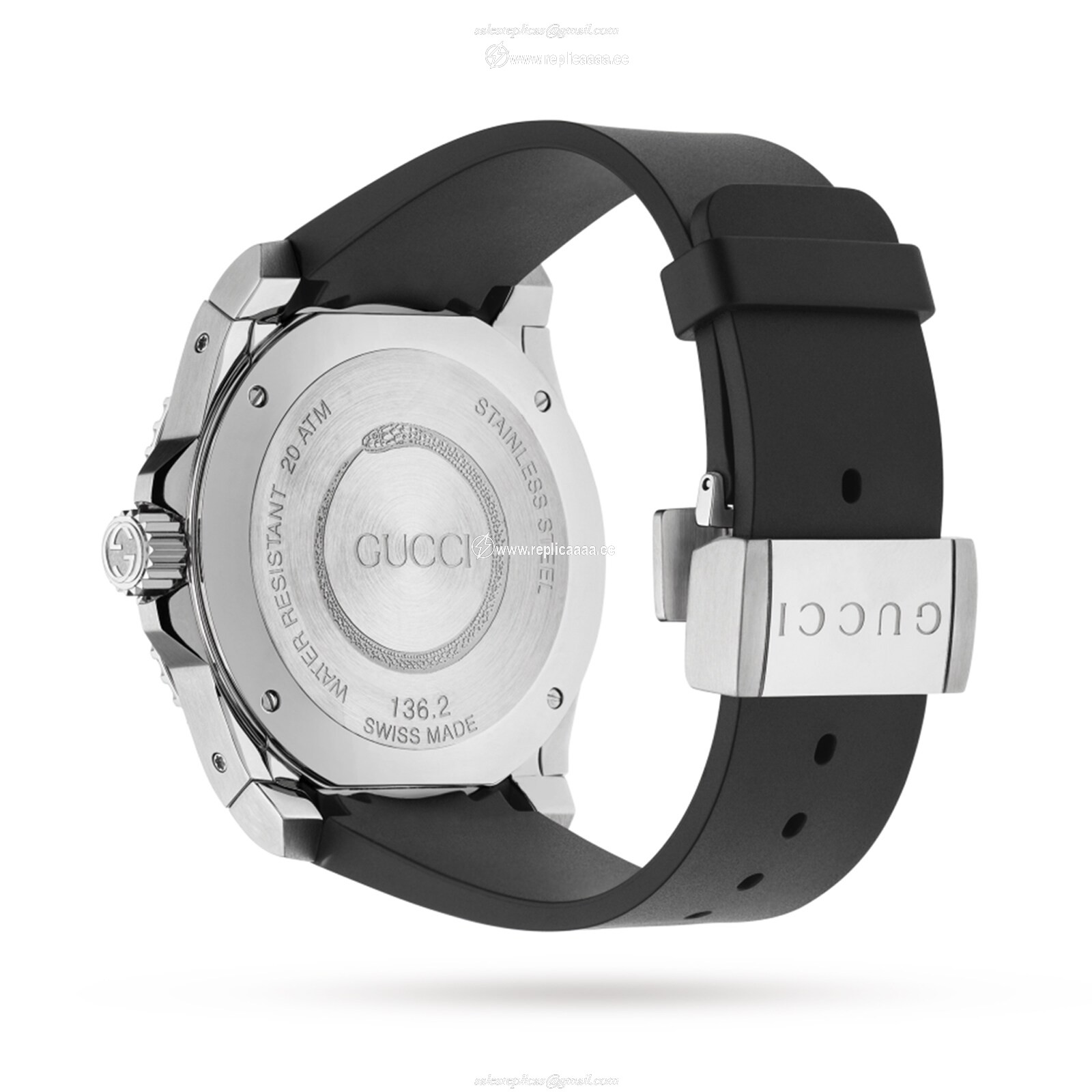 Replica Gucci Gucci Dive details 45mm YA136204B 2 Replica Gucci Gucci Dive details 45mm YA136204B