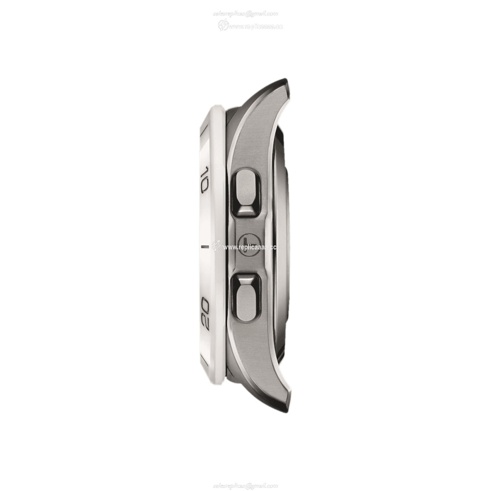 Replica Tissot T-Touch Connect Sport 44mm Unisex details Black With White Silicone Strap T1534204705103