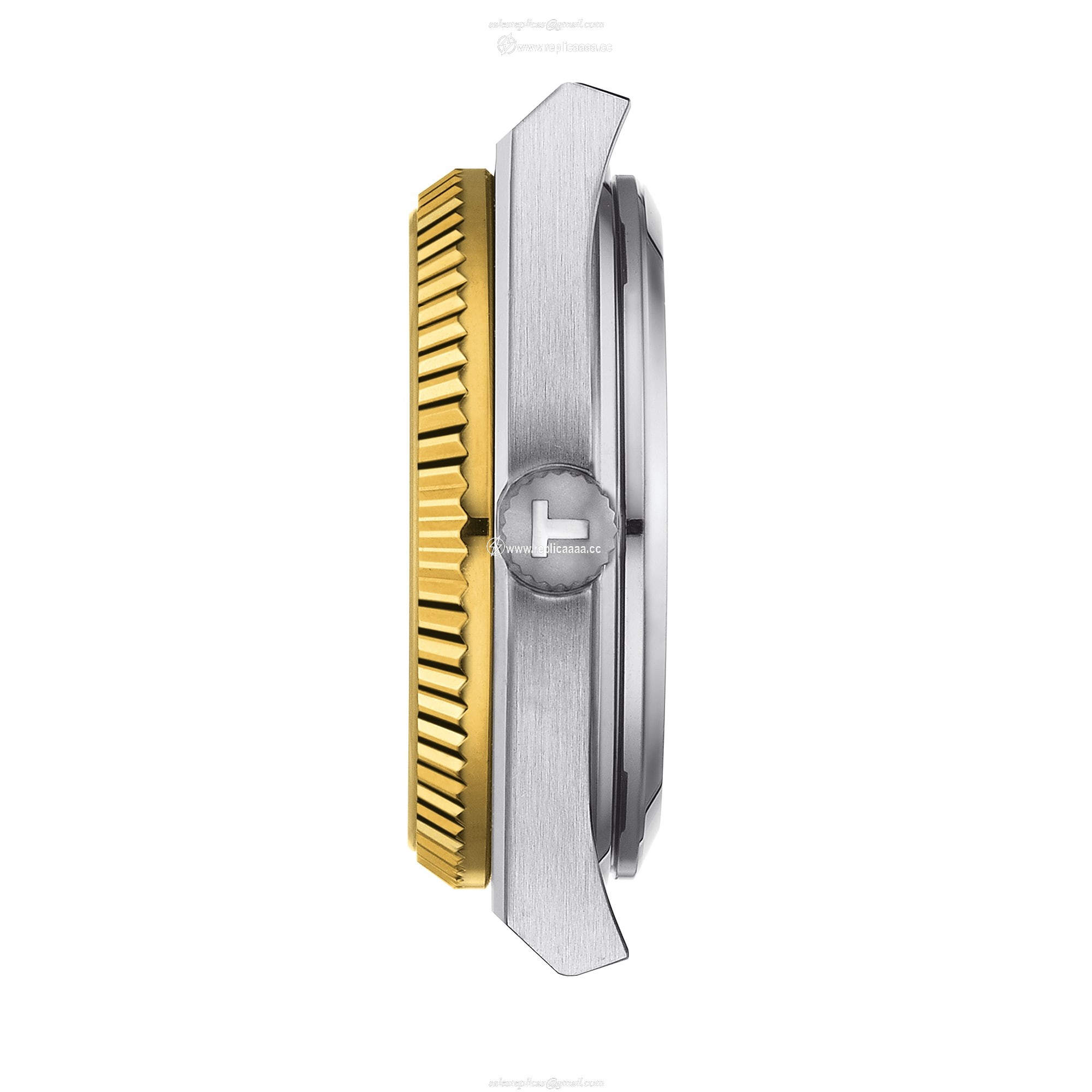 Replica Tissot PRX Powermatic 80 35mm Steel and 18K Gold Bezel Unisex details T9312074103101 2 Replica Tissot PRX Powermatic 80 35mm Steel and 18K Gold Bezel Unisex details T9312074103101