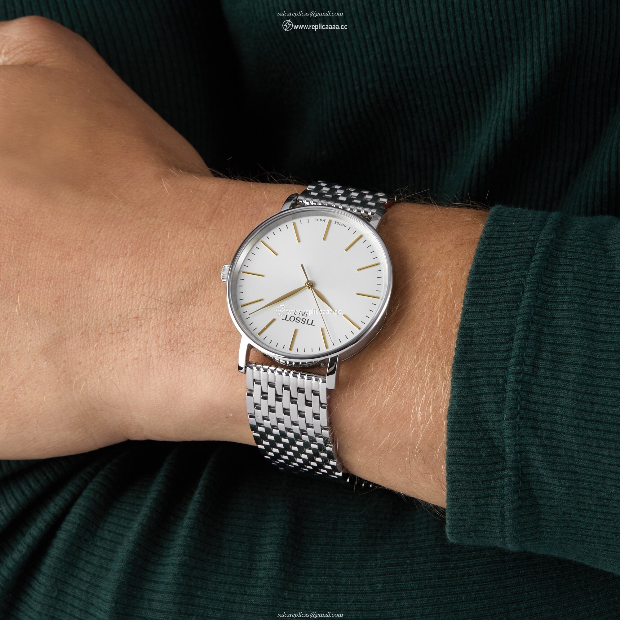 Replica Tissot T-Classic EveryTime 40mm Mens details Silver T1434101101101