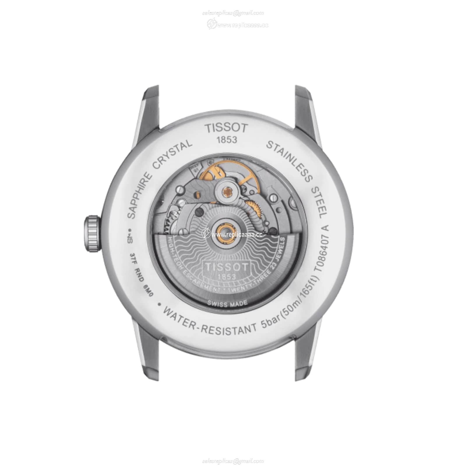 Replica Tissot T-Classic Luxury Powermatic 80 41mm Mens details Silver T0864071103700 2 Replica Tissot T-Classic Luxury Powermatic 80 41mm Mens details Silver T0864071103700