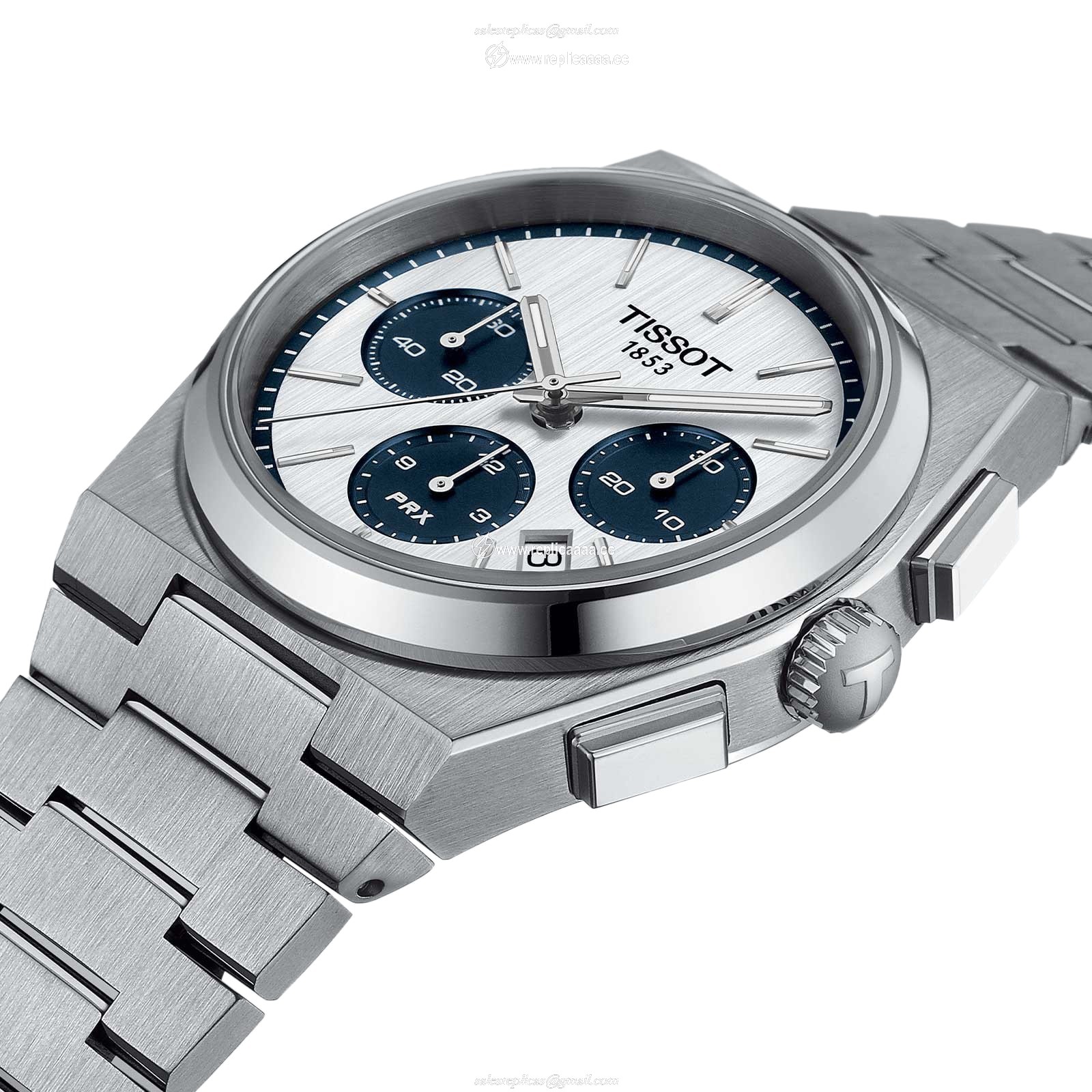 Replica Tissot PRX Automatic Chronograph 42mm Mens details White T1374271101101 2 Replica Tissot PRX Automatic Chronograph 42mm Mens details White T1374271101101