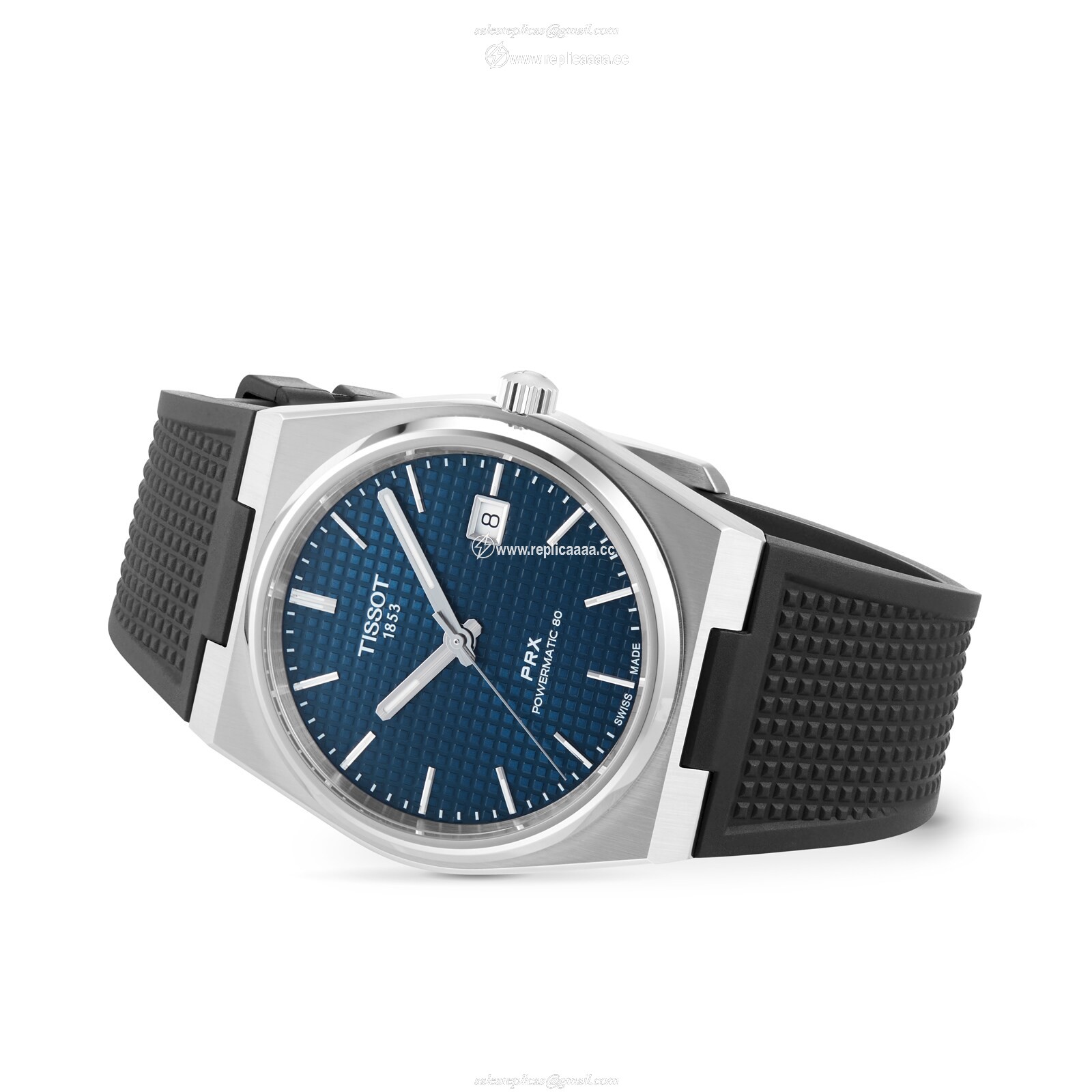 Replica Tissot Powermatic 80 40mm Mens details Blue T1374071704100
