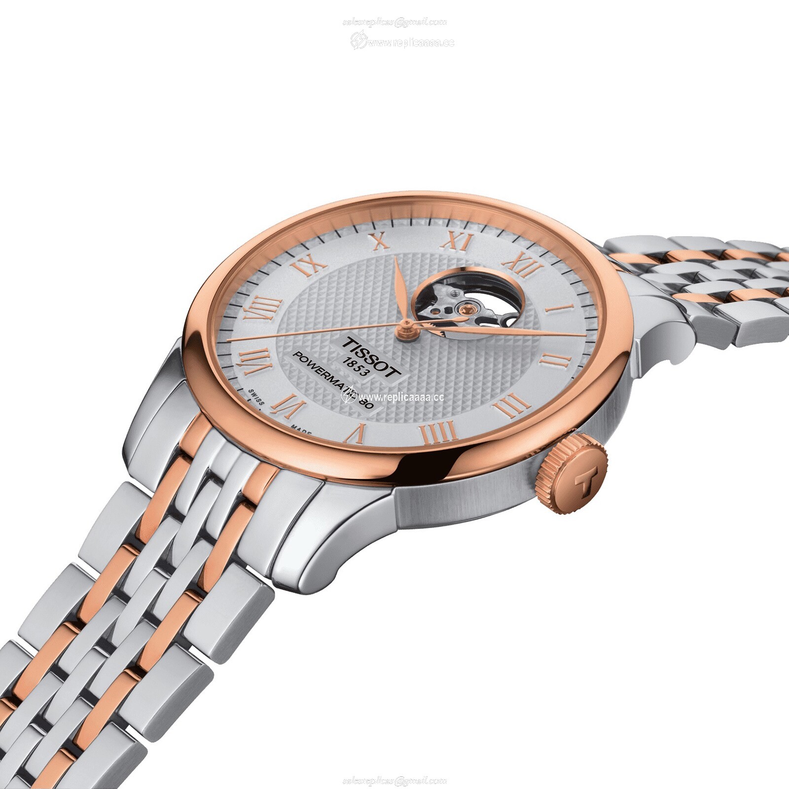 Replica Tissot T-Classic Le Locle Powermatic 80 Open Heart 39mm Mens details T0064072203302 2 Replica Tissot T-Classic Le Locle Powermatic 80 Open Heart 39mm Mens details T0064072203302