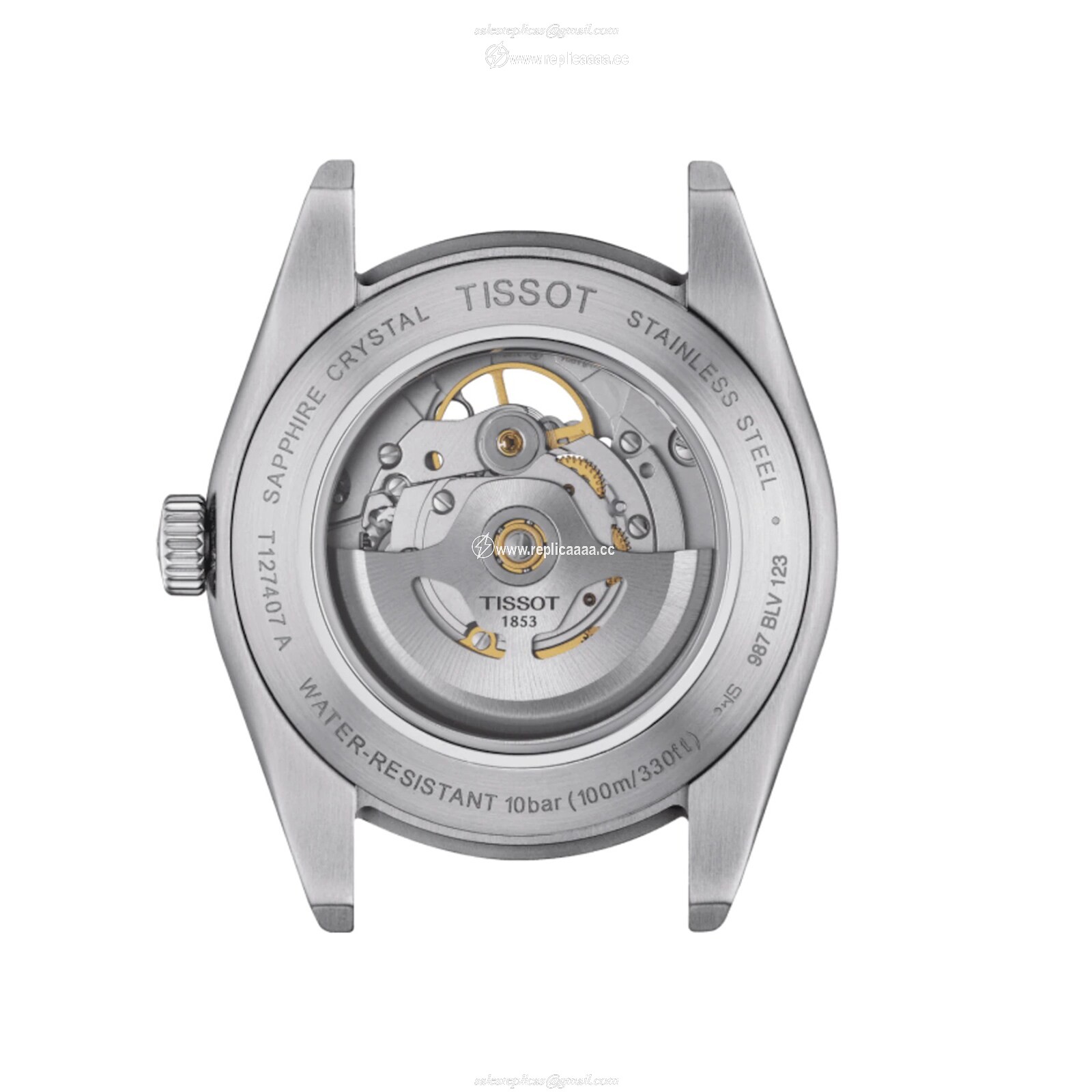 Replica Tissot T-Classic Gentleman Open Heart 40mm Mens details T1274071103101