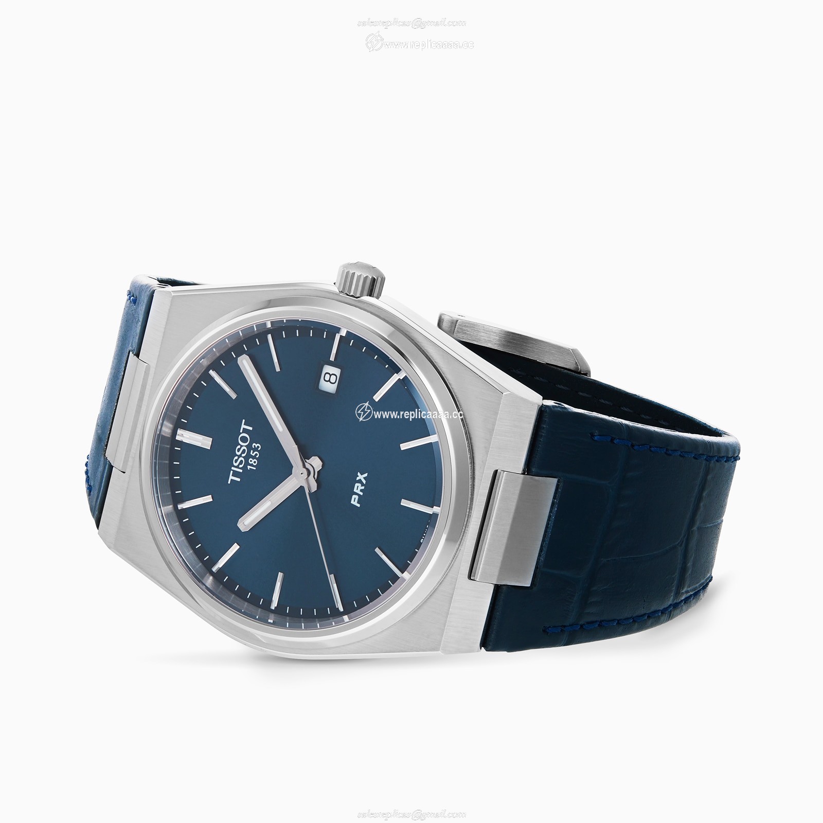 Replica Tissot T-Classic PRX 40mm Mens details Blue T1374101604100