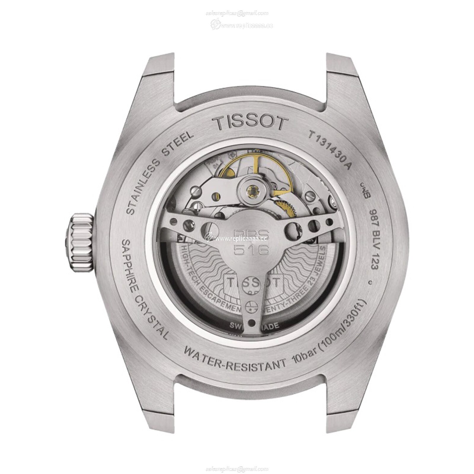 Replica Tissot PRS Powermatic 42mm Mens details T1314301104200
