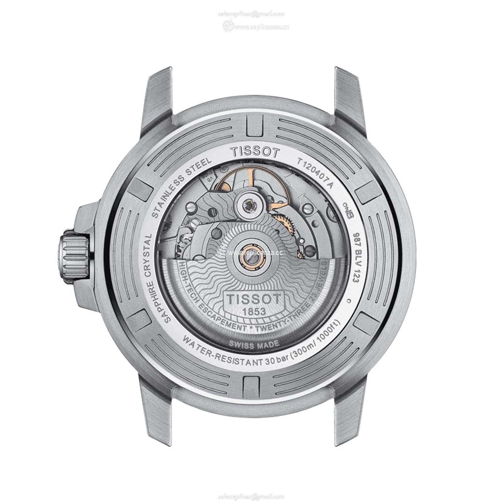 Replica Tissot T-Sport Seastar1000 Powermatic 80 Mens details 43mm T1204071108101