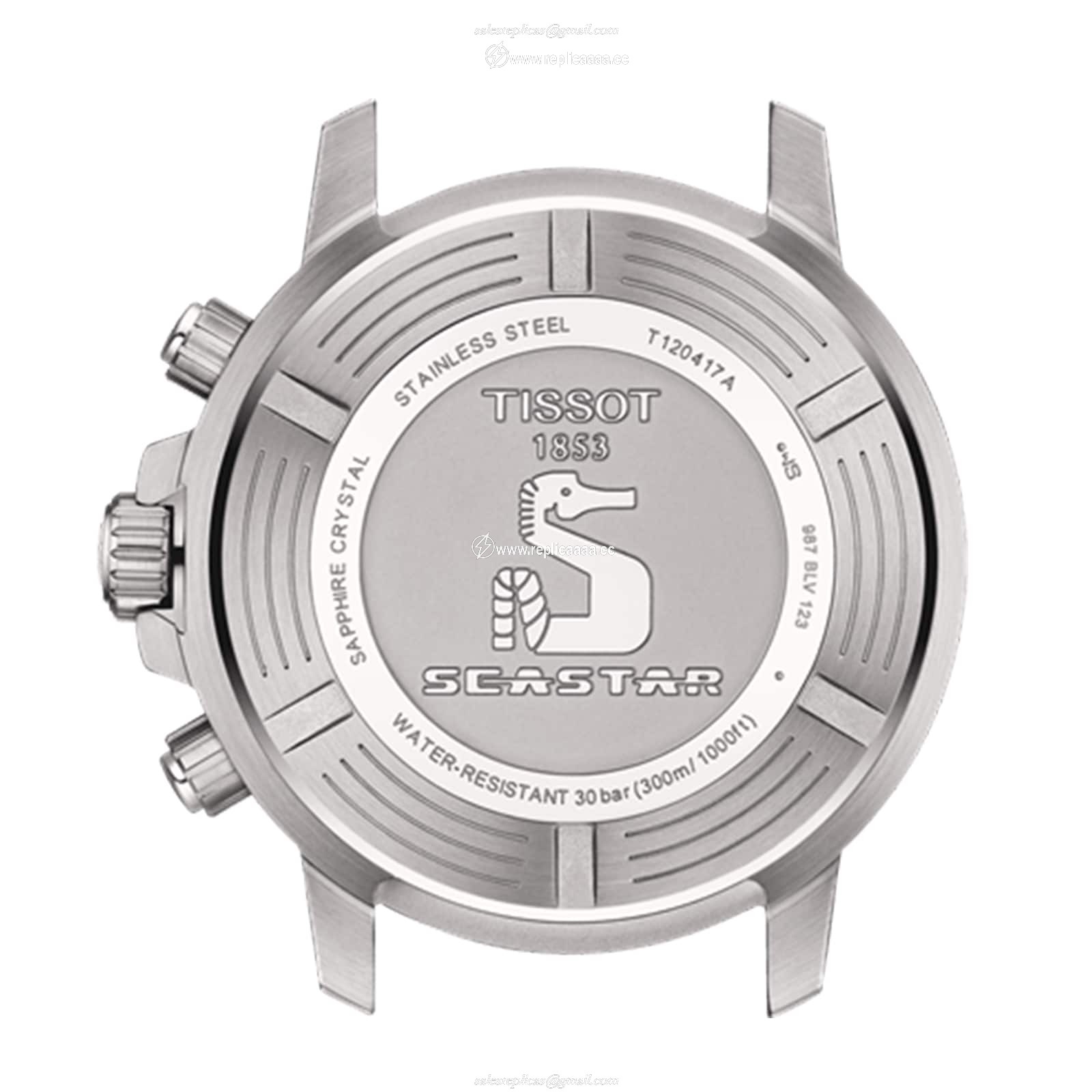 Replica Tissot T-Sport Seastar 1000 Quartz Chronograph 45.5mm Mens details Red T1204171142100