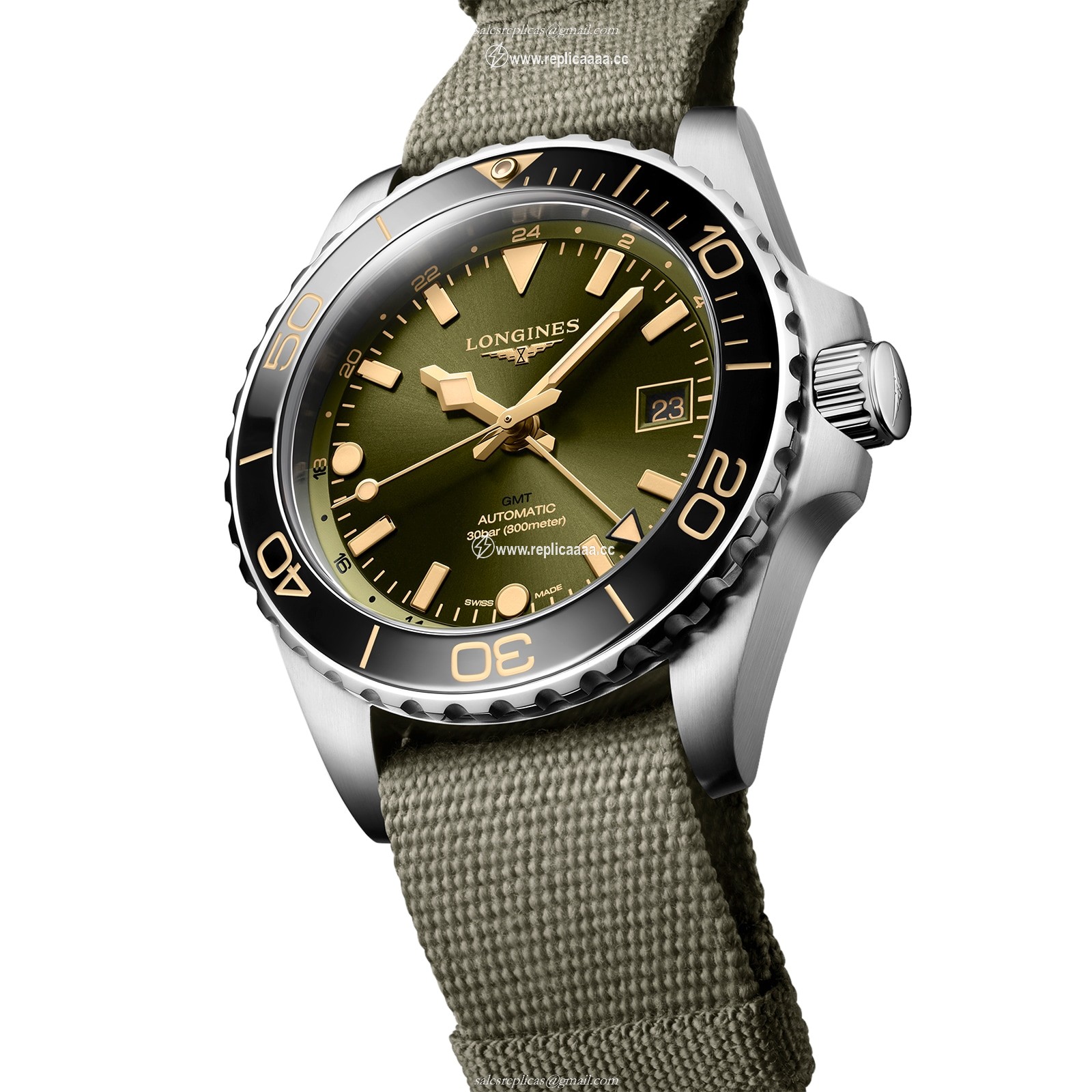 Replica Longines Hydroconquest 41mm Mens details Green L37904062