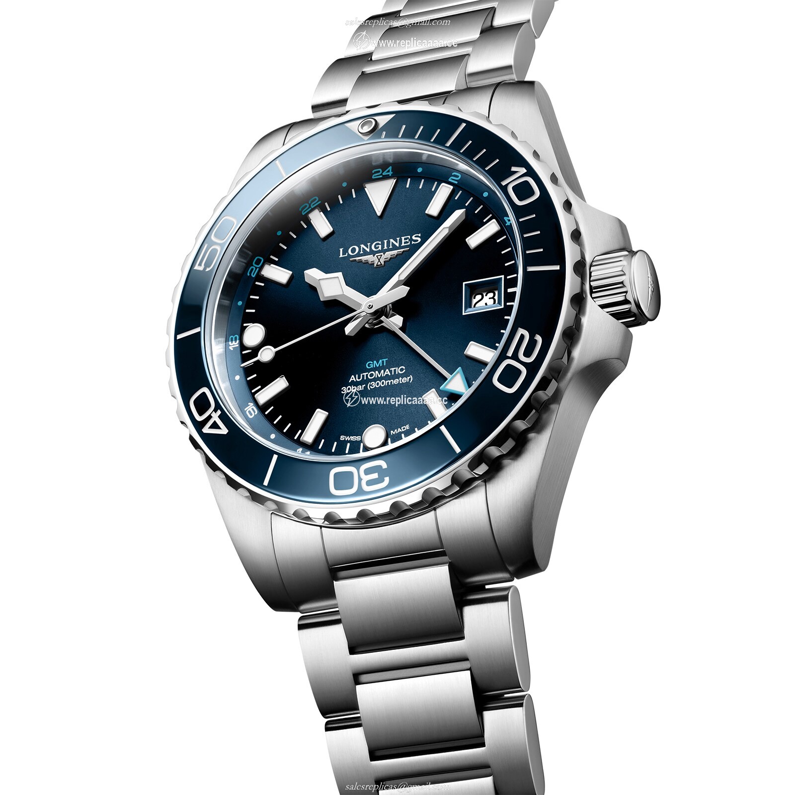 Replica Longines Hydroconquest 41mm Mens details Blue Stainless Steel L37904966 2 Replica Longines Hydroconquest 41mm Mens details Blue Stainless Steel L37904966