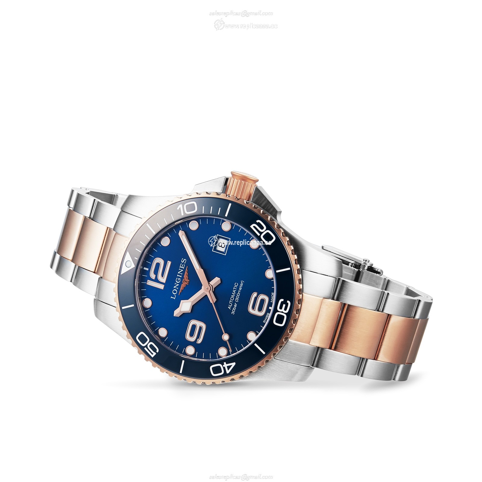 Replica Longines HydroConquest 43mm Mens details Sunray Blue L37823987 2 Replica Longines HydroConquest 43mm Mens details Sunray Blue L37823987