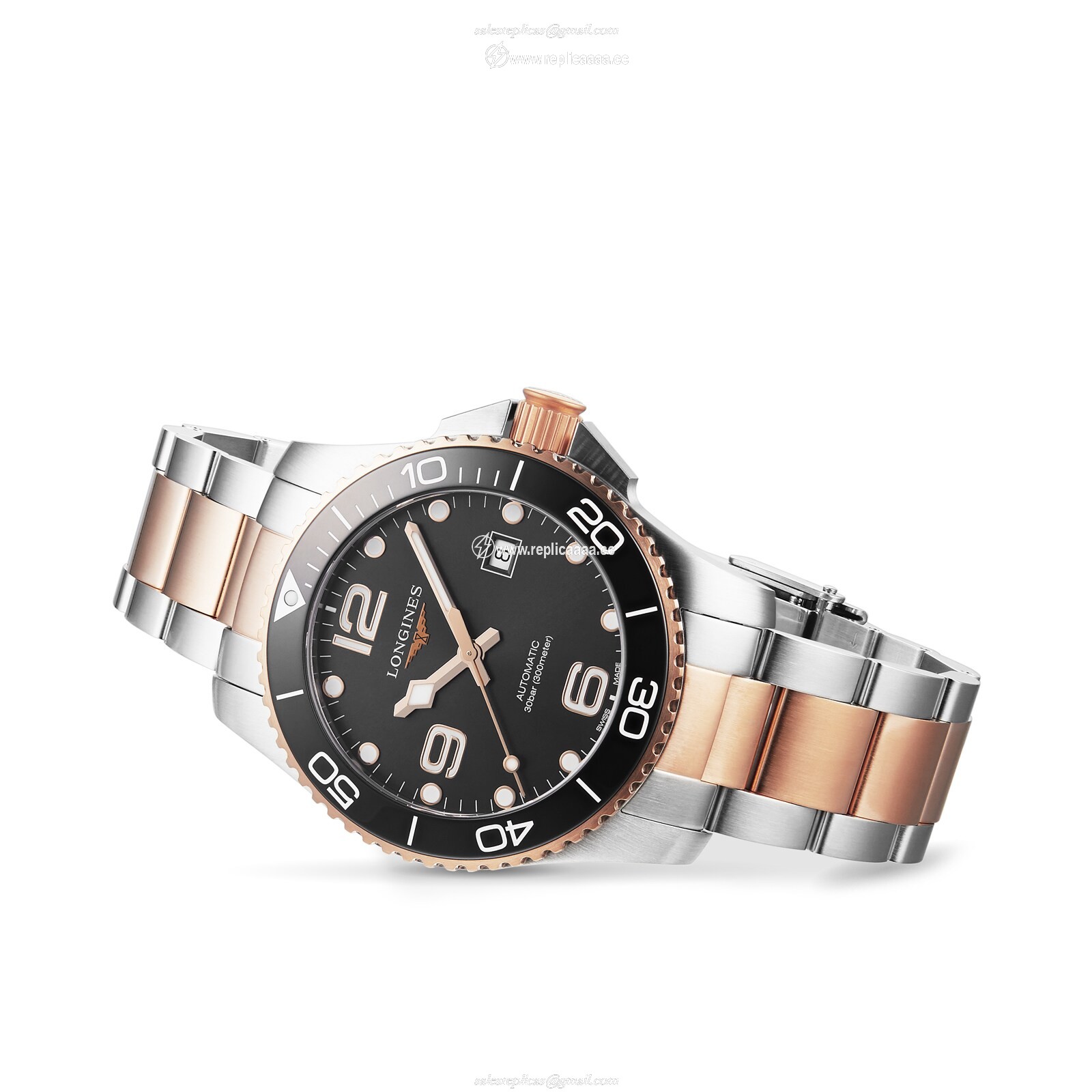 Replica Longines HydroConquest 43mm Mens details Black L37823587