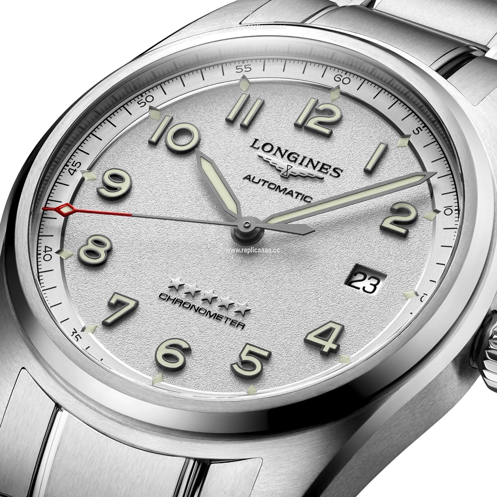 Replica Longines Spirit 40mm Mens details Silver L38104736 2 Replica Longines Spirit 40mm Mens details Silver L38104736