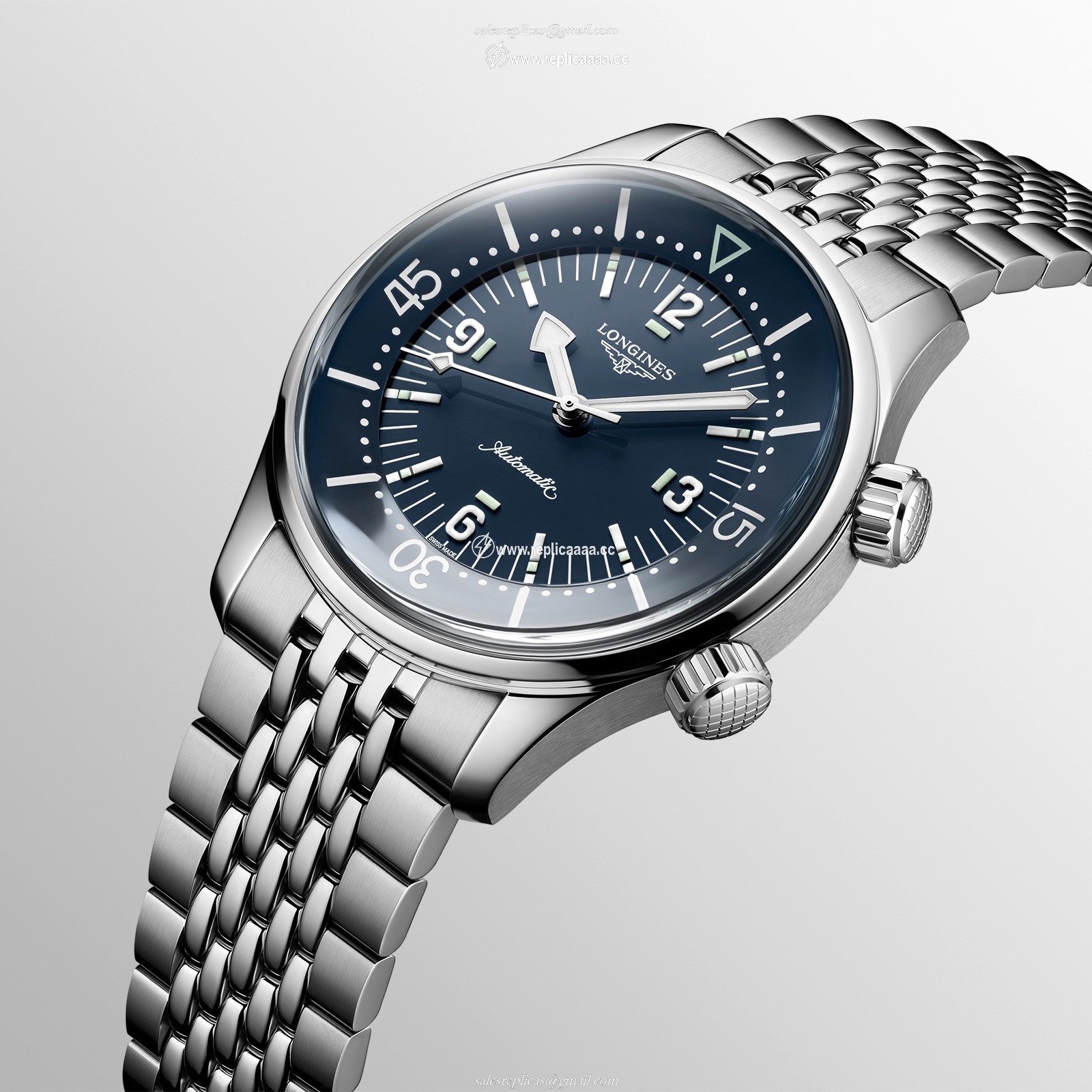 Replica Longines Legend Diver 39mm Mens details Blue Stainless Steel L37644906