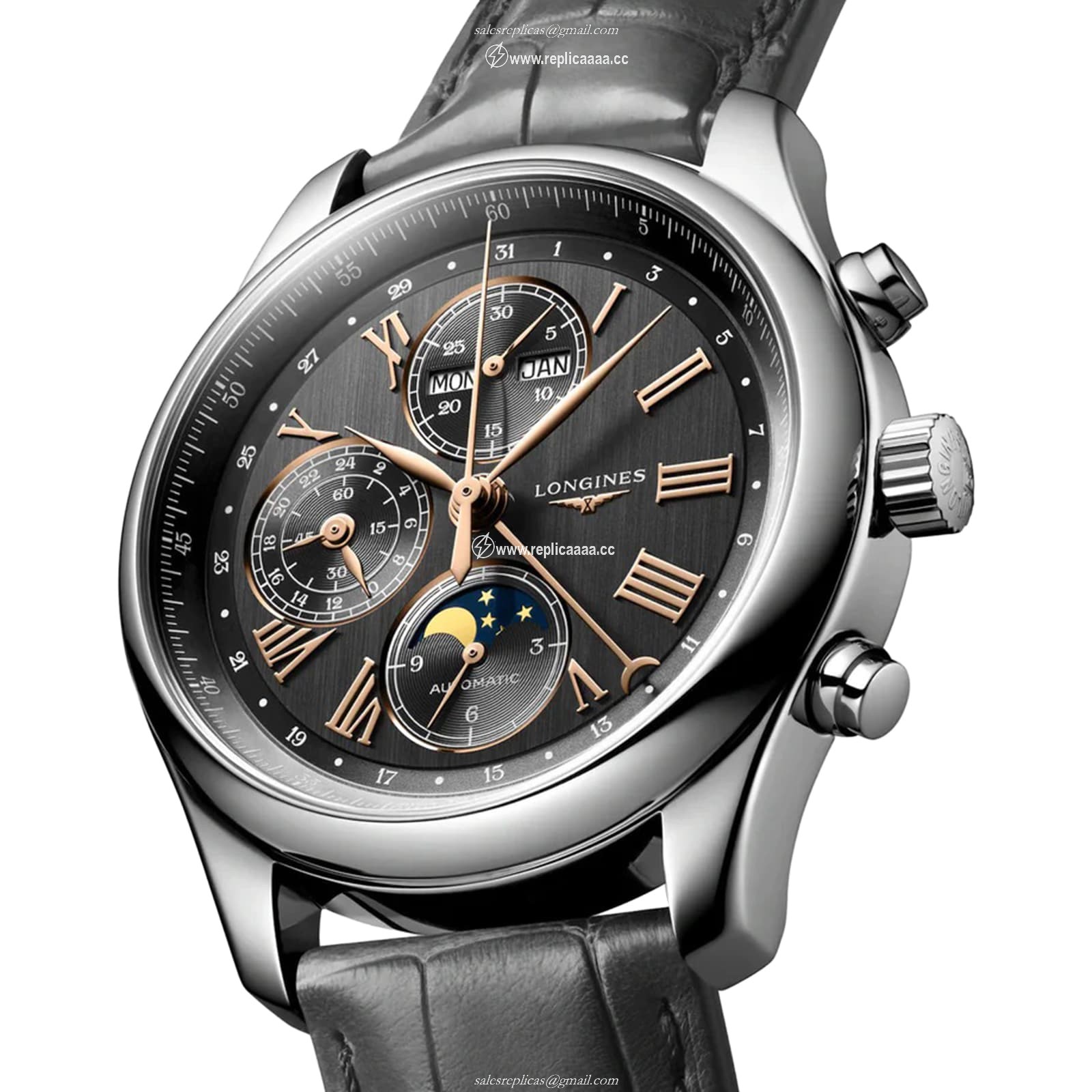 Replica Longines Master Collection 42mm Mens details Grey L27734612 2 Replica Longines Master Collection 42mm Mens details Grey L27734612