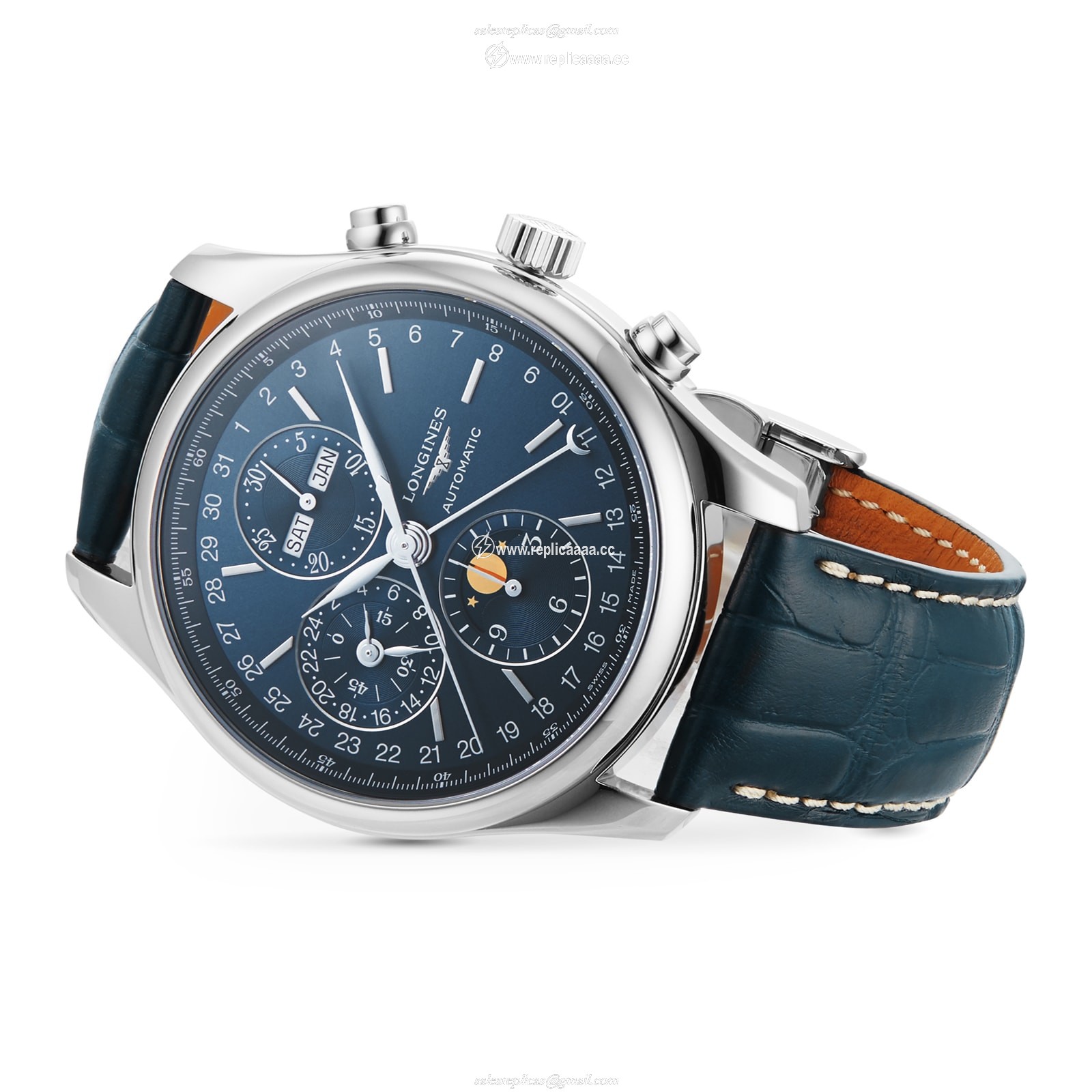 Replica Longines Master Collection 42mm Mens details Sunray Blue L27734920