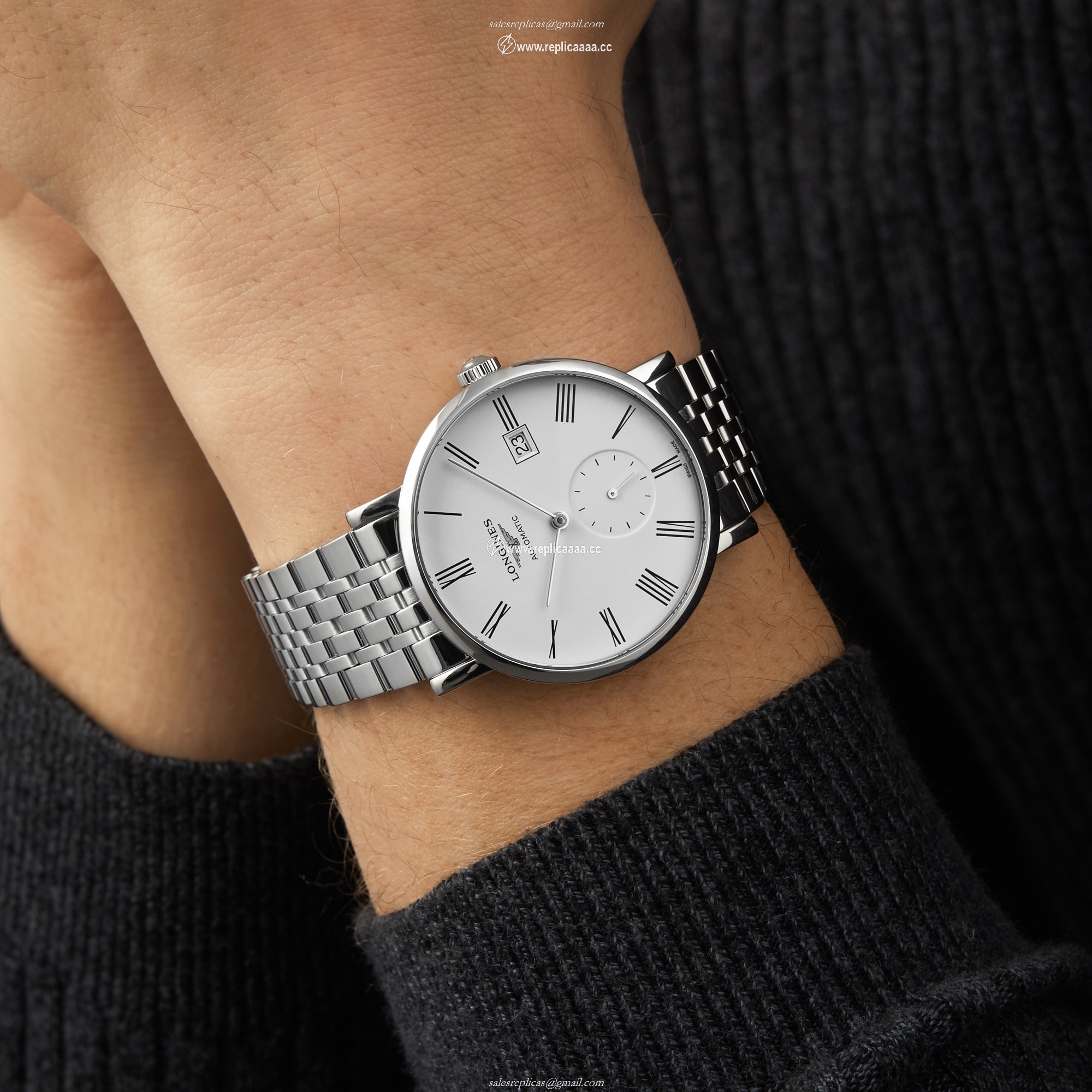 Replica Longines Elegant Collection 39mm Mens details Stainless Steel L48124116