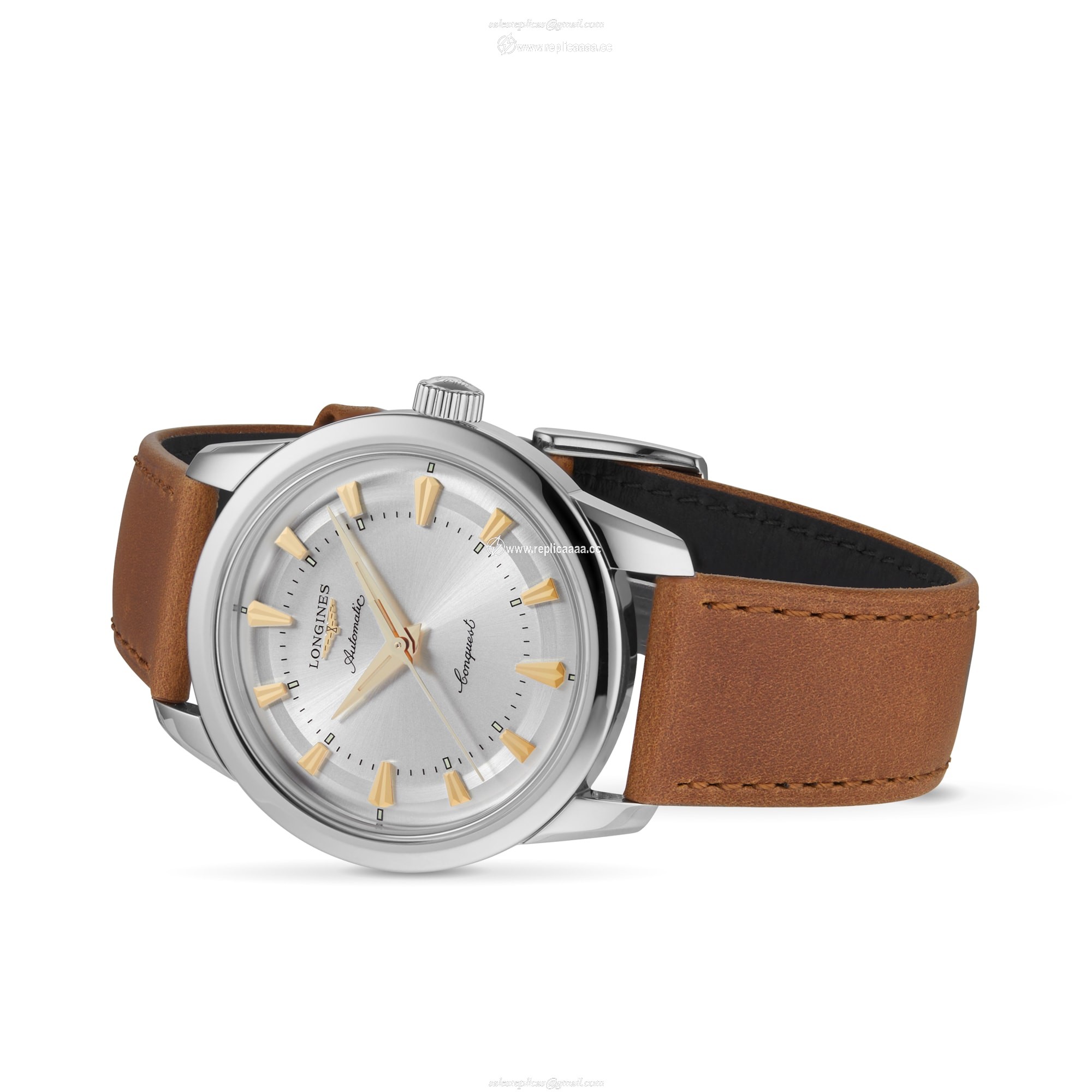 Replica Longines Conquest Heritage 40mm Mens details Silver L16494722