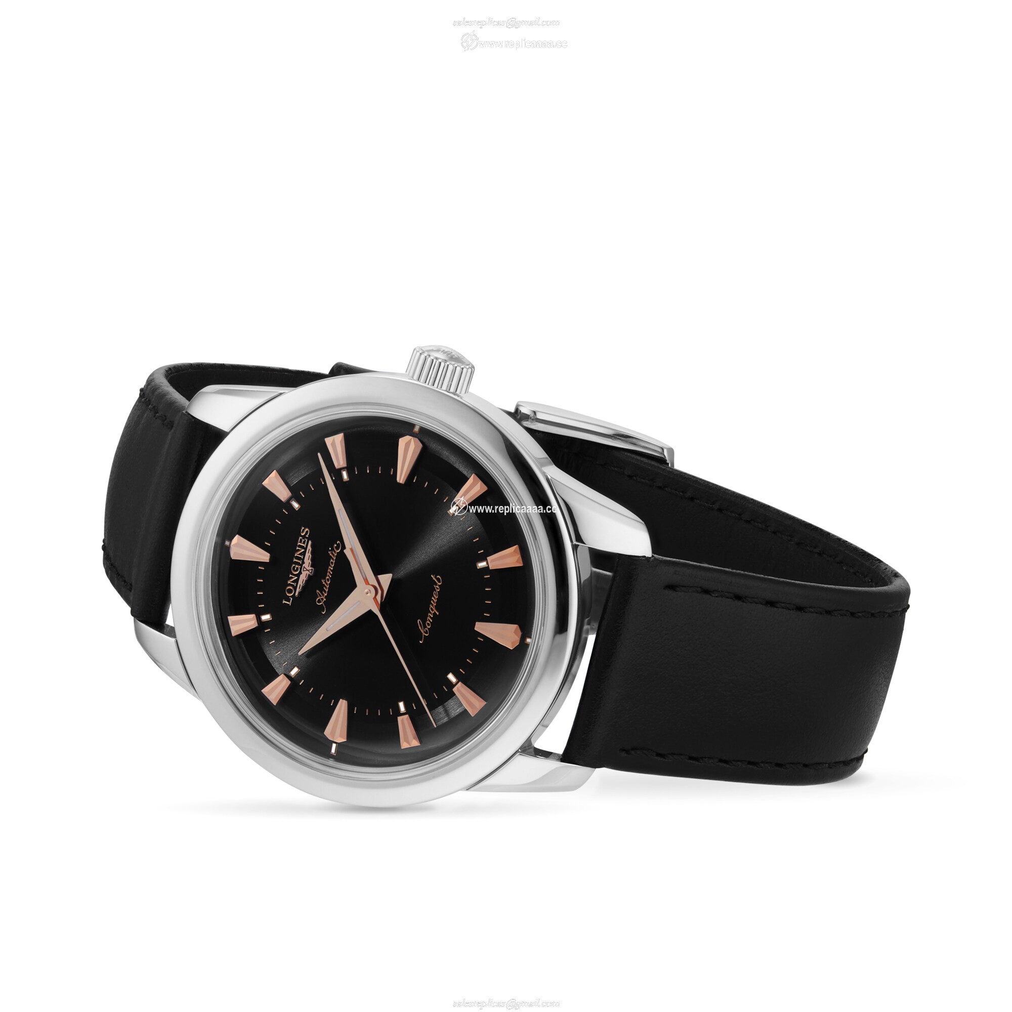 Replica Longines Conquest Heritage 38mm Mens details Black L16494522 2 Replica Longines Conquest Heritage 38mm Mens details Black L16494522