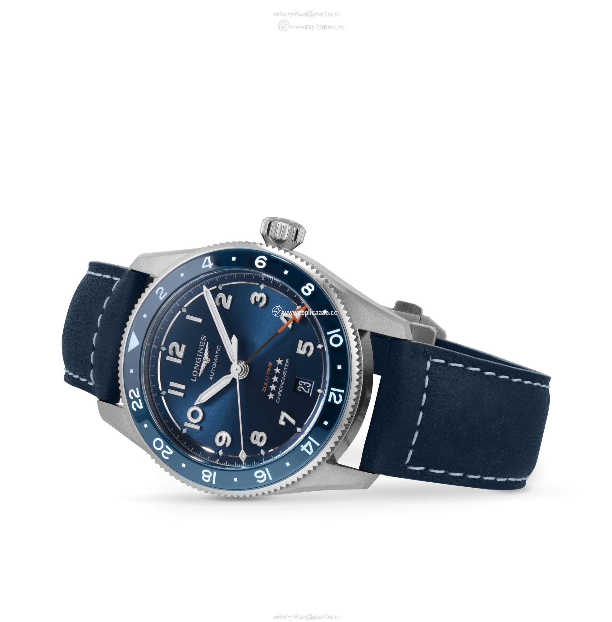 Replica Longines Spirit Zulu Time 39mm Mens details Blue L38024932 2 Replica Longines Spirit Zulu Time 39mm Mens details Blue L38024932