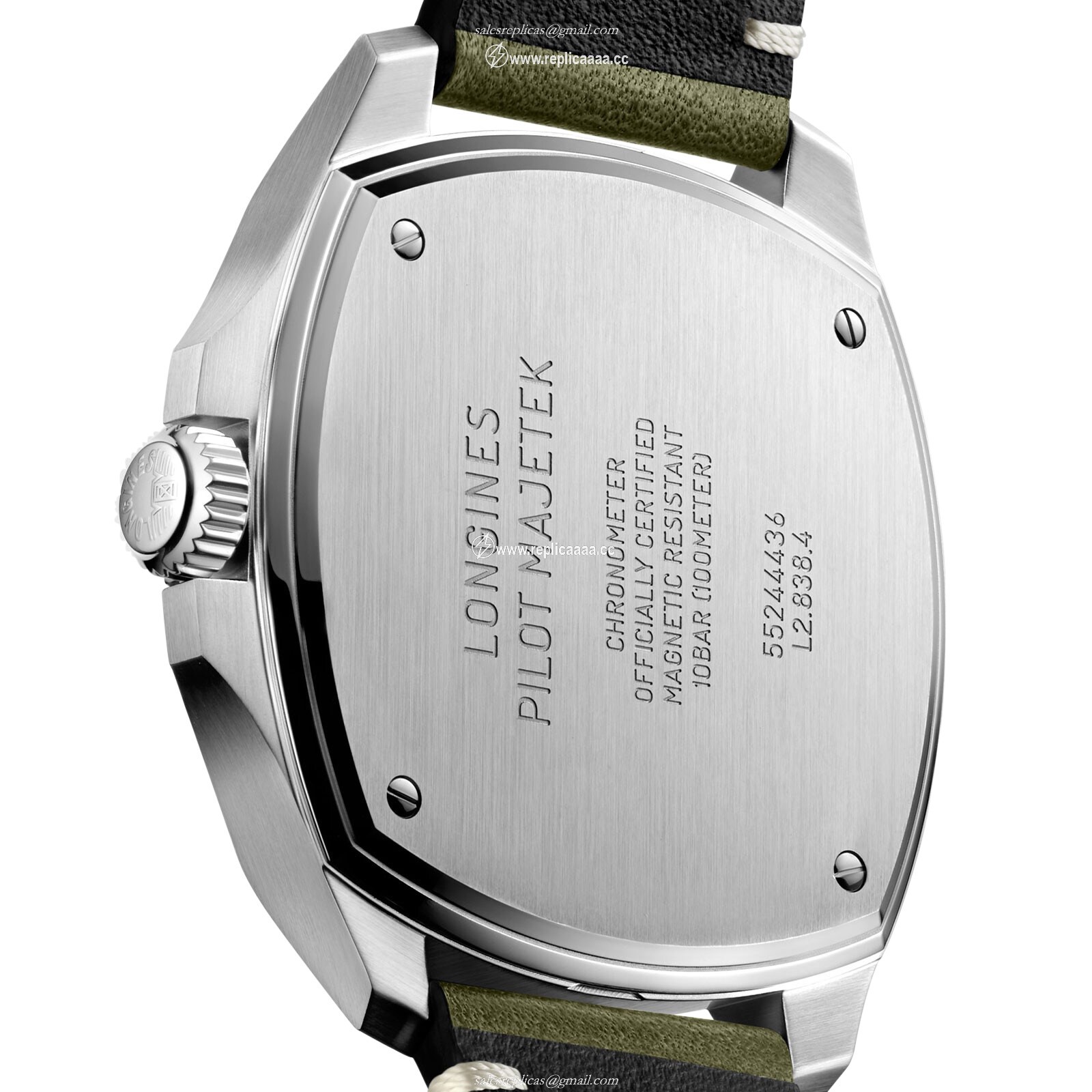Replica Longines Majetek Black and Green Automatic 43mm Mens details L28384532 2 Replica Longines Majetek Black and Green Automatic 43mm Mens details L28384532