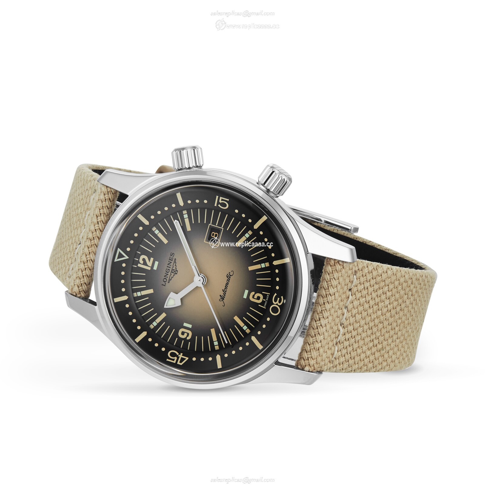 Replica Longines Legend Diver 36mm Mens details Beige L33744302 2 Replica Longines Legend Diver 36mm Mens details Beige L33744302