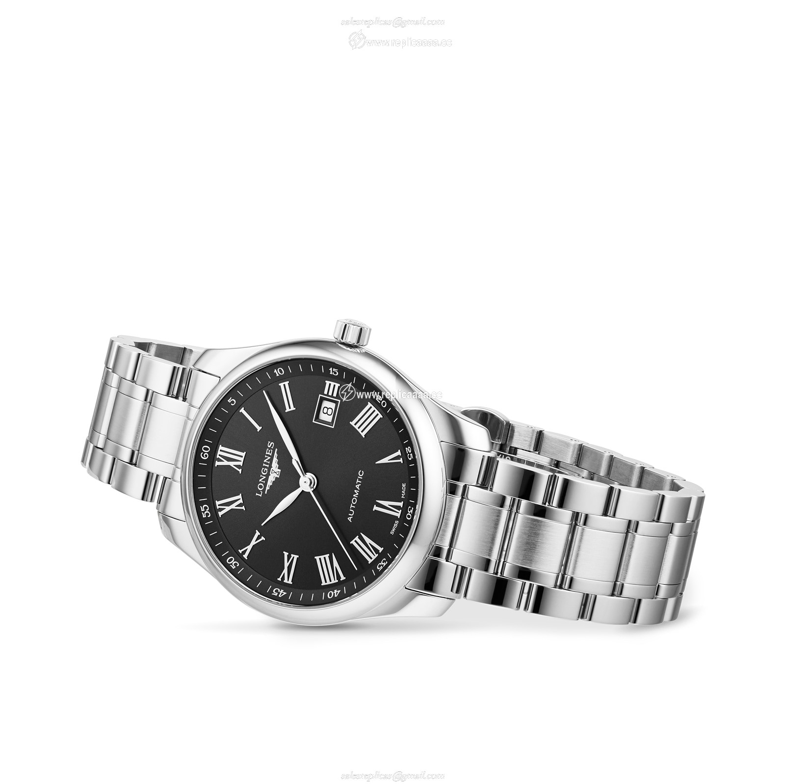 Replica Longines Master Collection 42mm Black Dial Mens details L28934596
