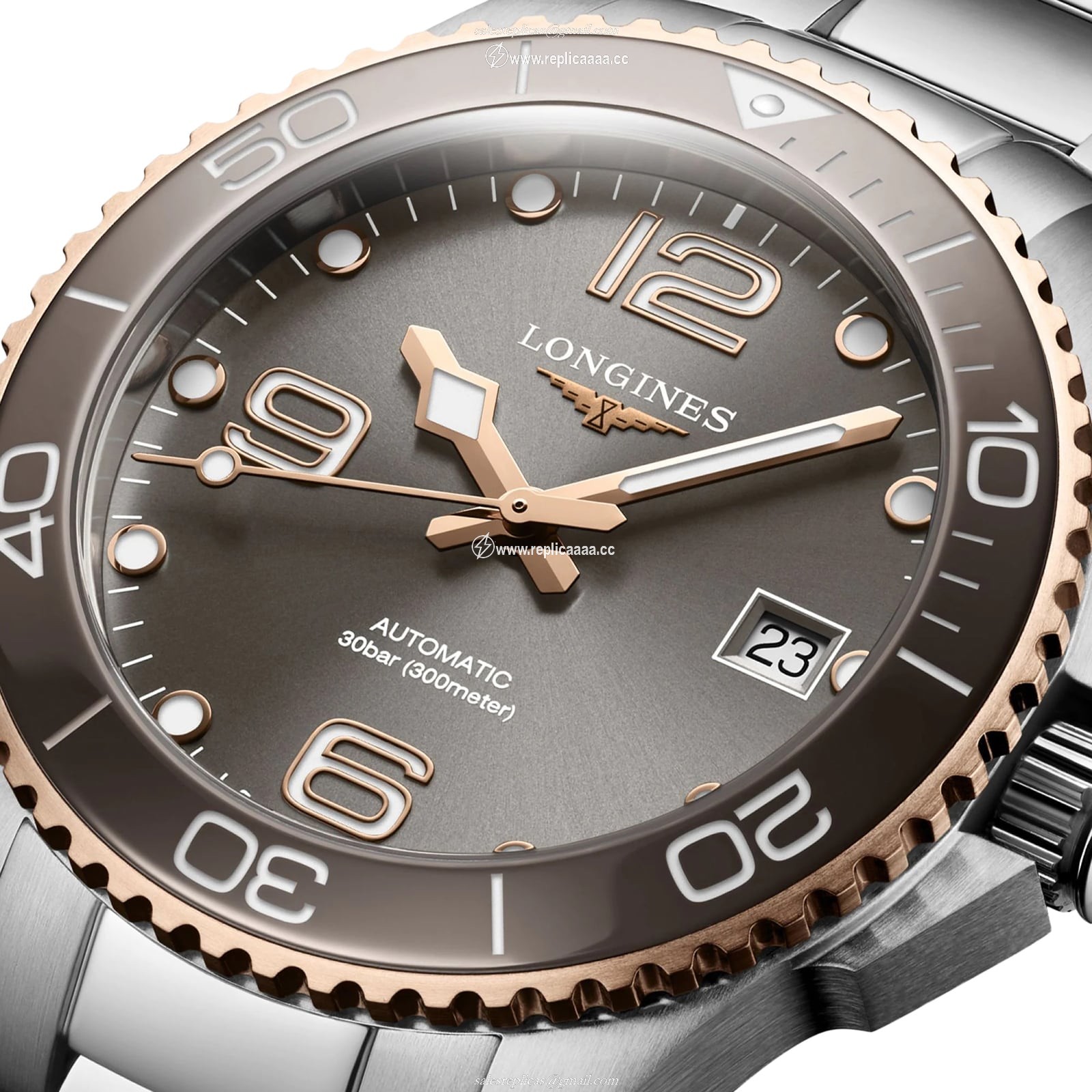Replica Longines HydroConquest 39mm Mens details Grey L37803786 2 Replica Longines HydroConquest 39mm Mens details Grey L37803786