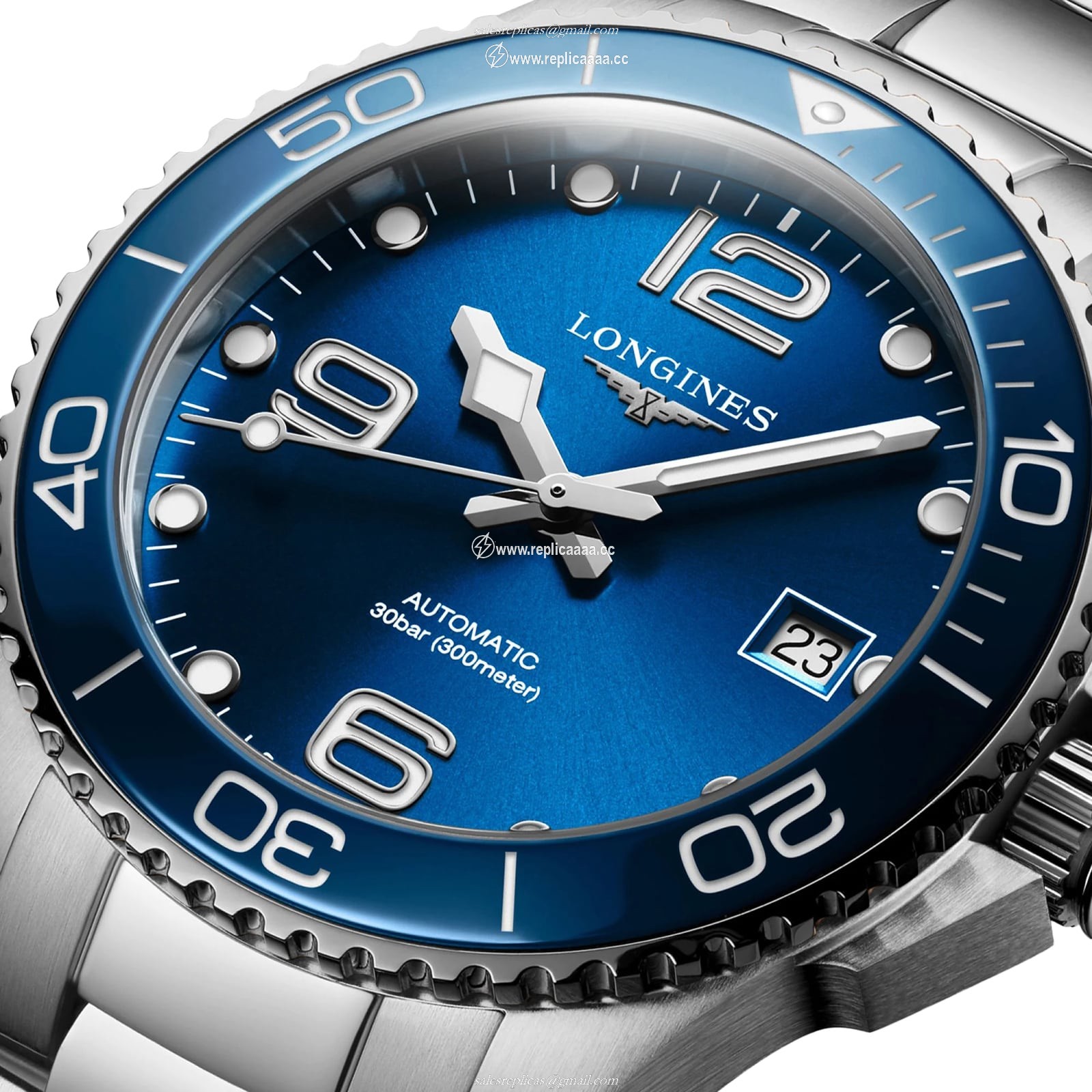 Replica Longines HydroConquest 39mm Mens details Blue L37804966 2 Replica Longines HydroConquest 39mm Mens details Blue L37804966