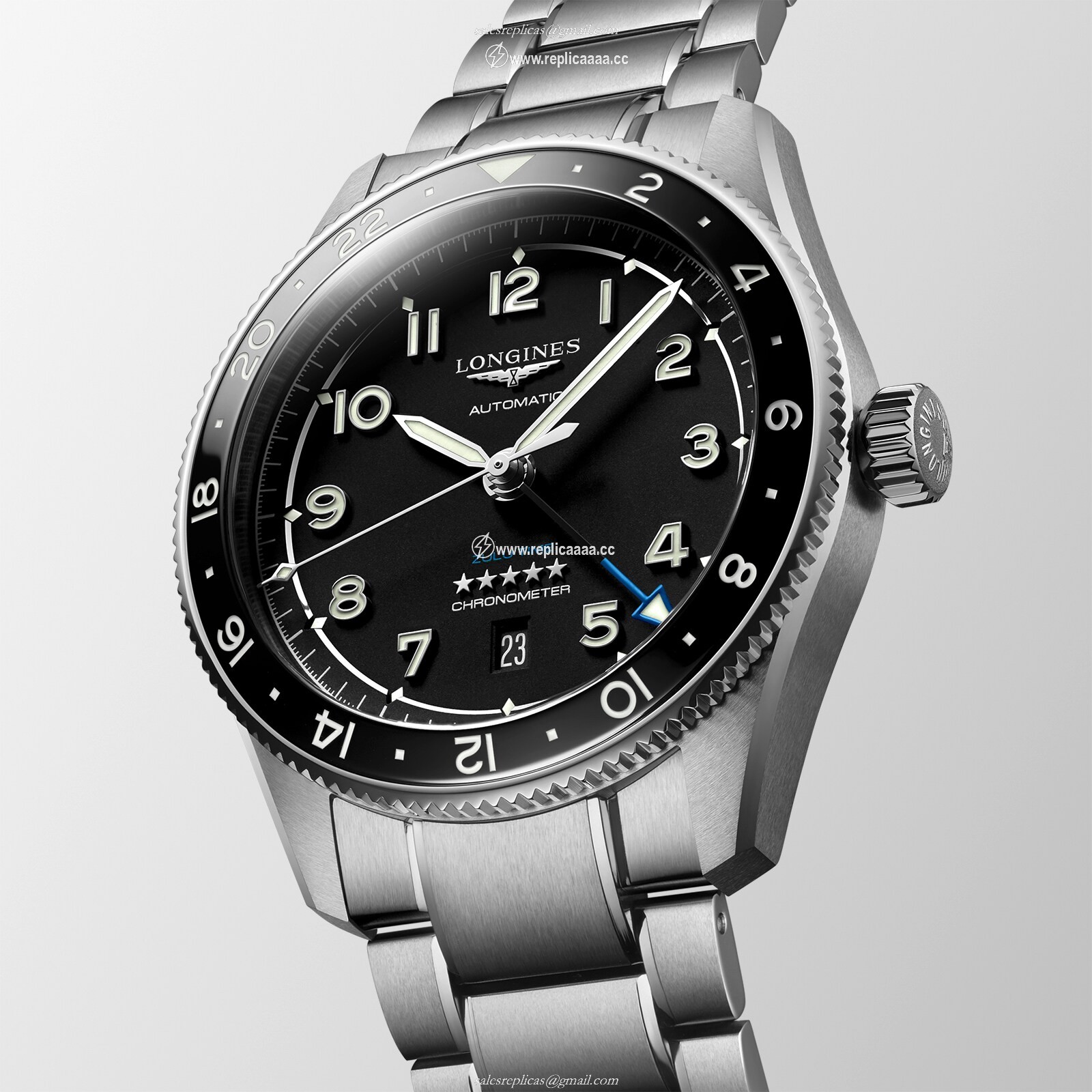 Replica Longines Spirit Zulu Time Pioneering time zones 42mm L38124536 2 Replica Longines Spirit Zulu Time Pioneering time zones 42mm L38124536