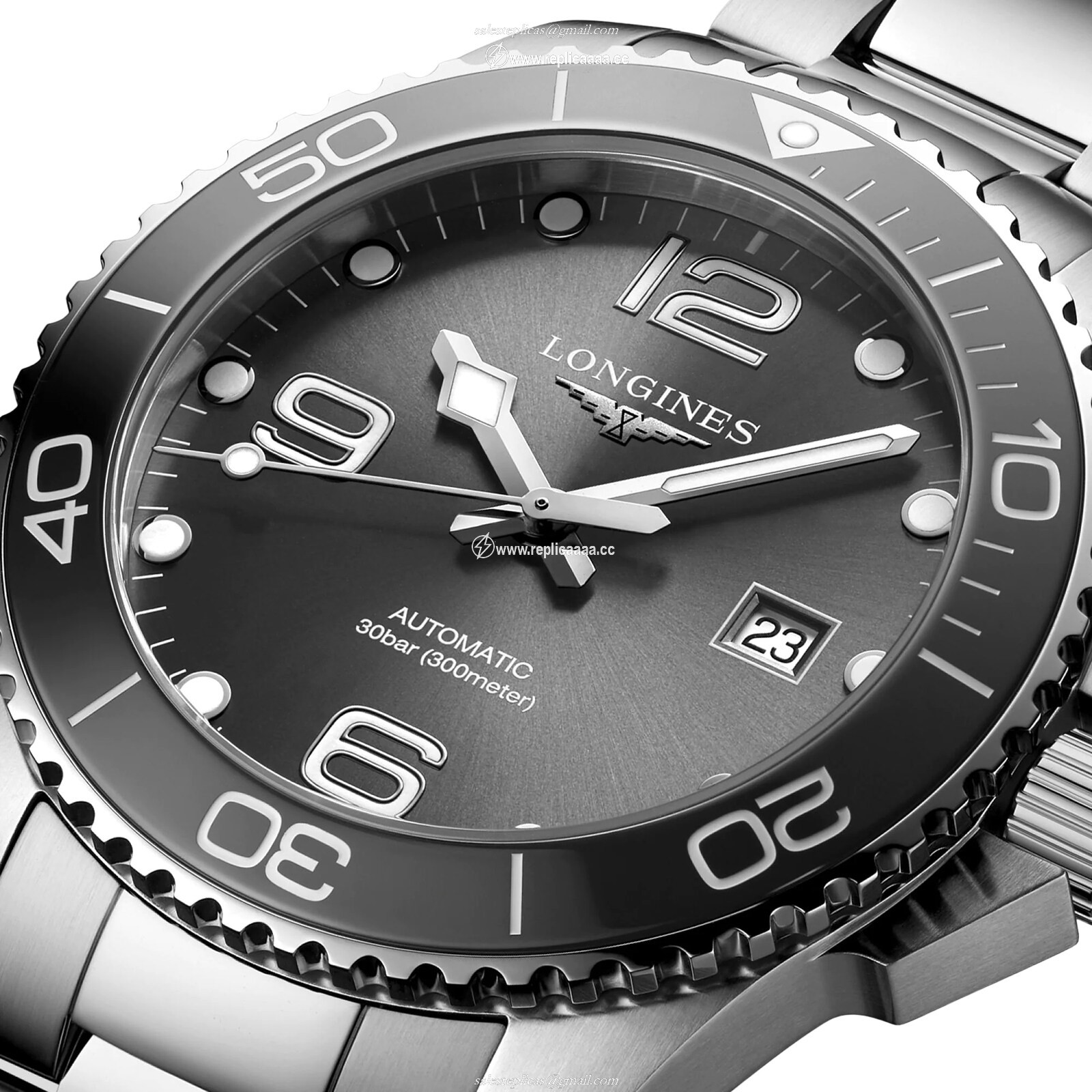 Replica Longines HydroConquest 43mm Mens details Grey L37824766 2 Replica Longines HydroConquest 43mm Mens details Grey L37824766