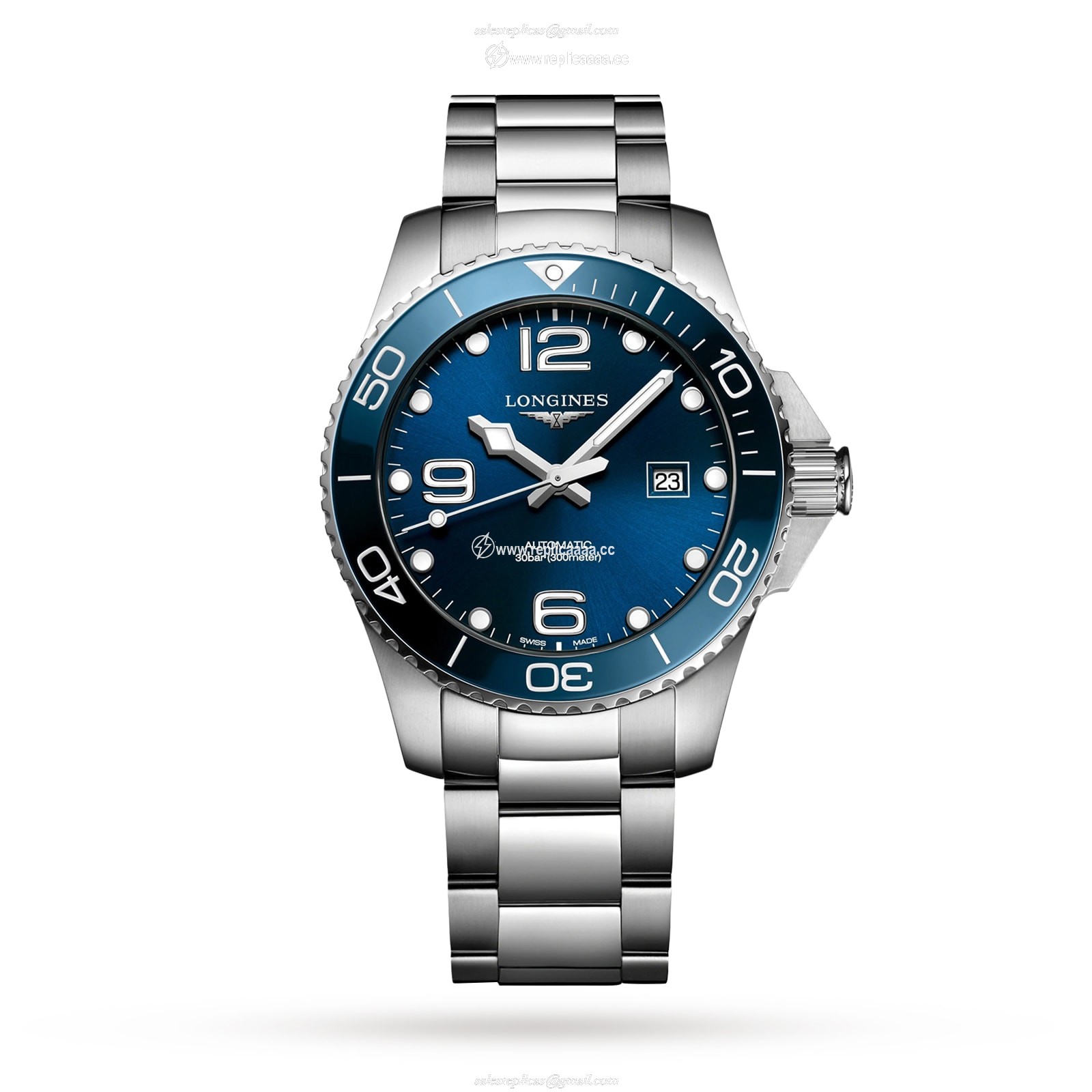 Replica Longines HydroConquest 43mm Mens details Blue L37824966