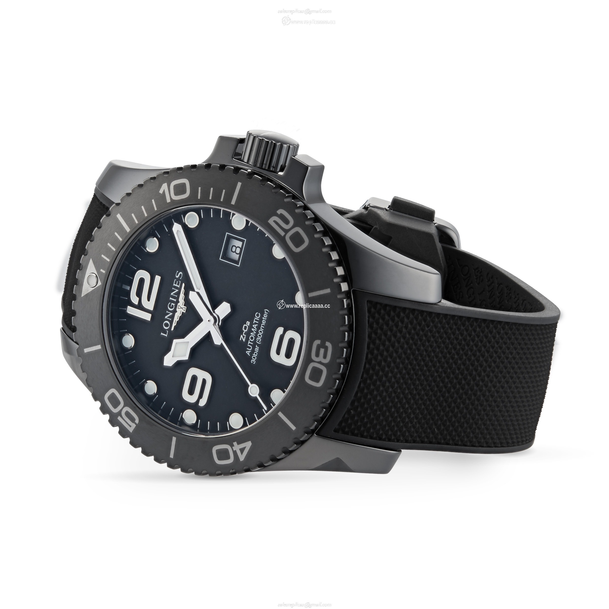 Replica Longines All-black Ceramic Hydroconquest 43mm Automatic Mens details L37844569 2 Replica Longines All-black Ceramic Hydroconquest 43mm Automatic Mens details L37844569