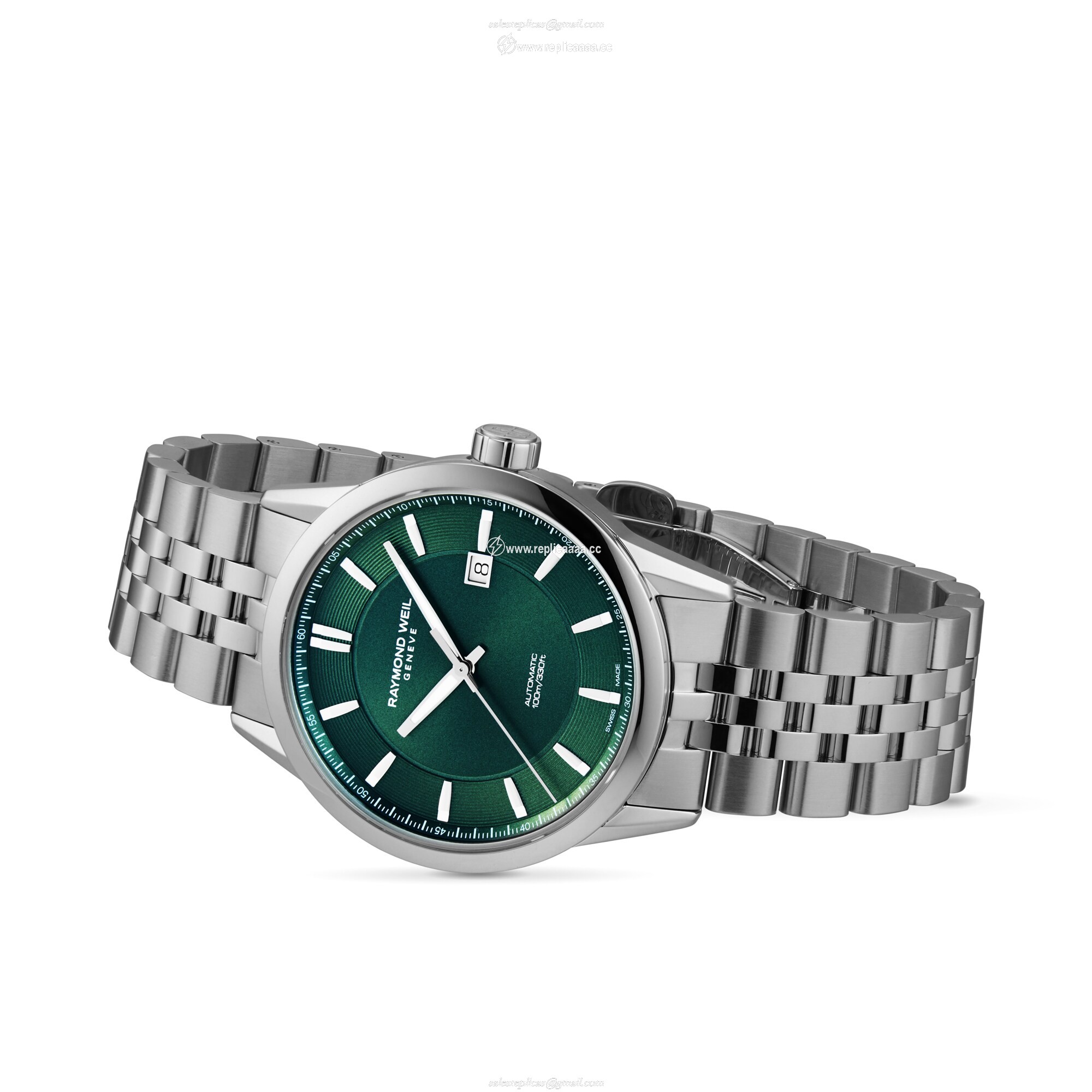 Replica Raymond Weil Freelancer Automatic 42mm Mens details Green 2731-ST-52001