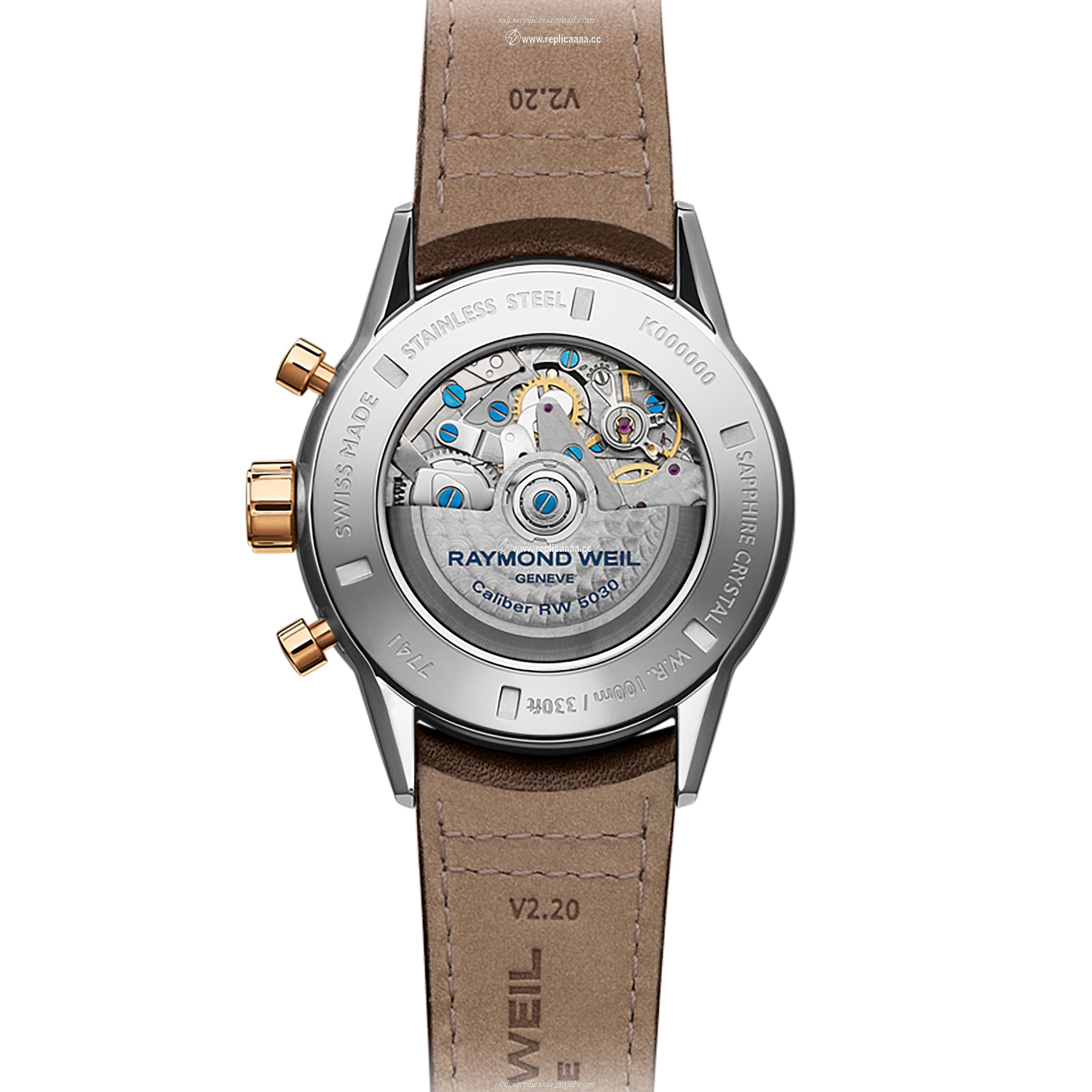 Replica Raymond Weil Freelancer 43.5mm Mens details Silver 7741-SP5-65021