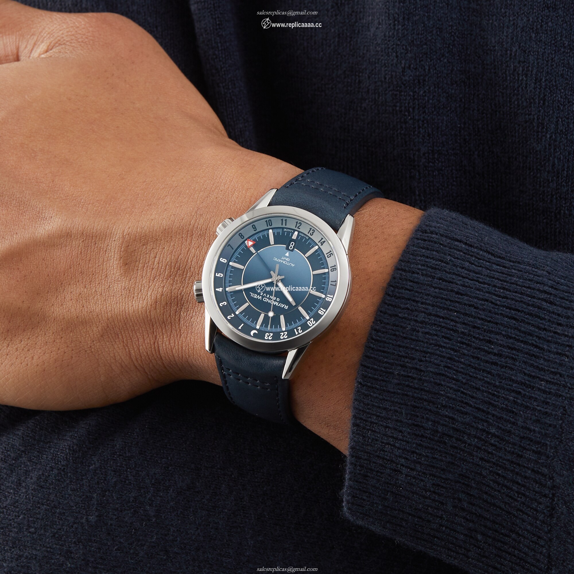 Replica Raymond Weil Freelancer 40mm Mens details Blue 2761-STC-50001 2 Replica Raymond Weil Freelancer 40mm Mens details Blue 2761-STC-50001