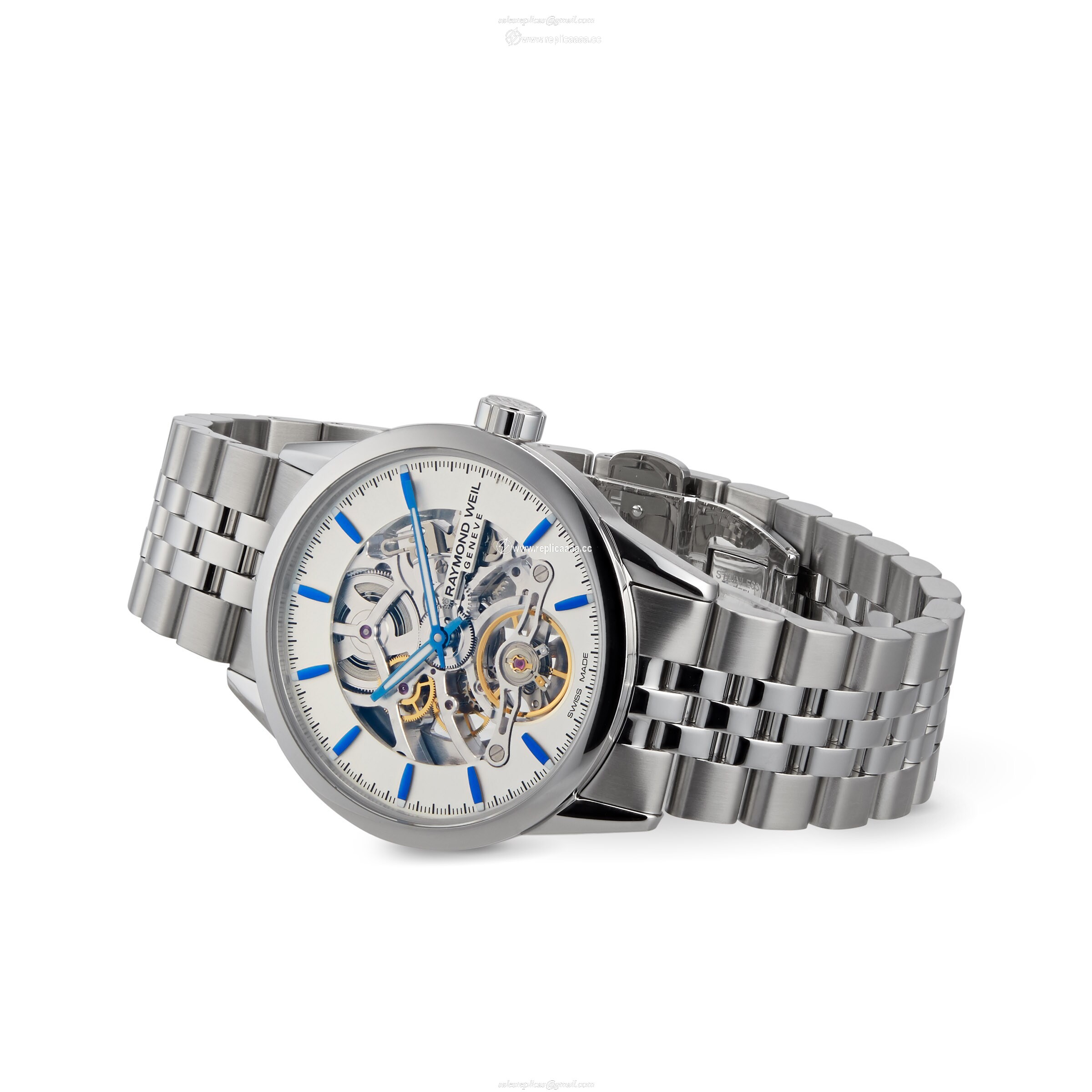 Replica Raymond Weil Freelancer Skeleton 42mm Mens details 2785-ST-65001 2 Replica Raymond Weil Freelancer Skeleton 42mm Mens details 2785-ST-65001