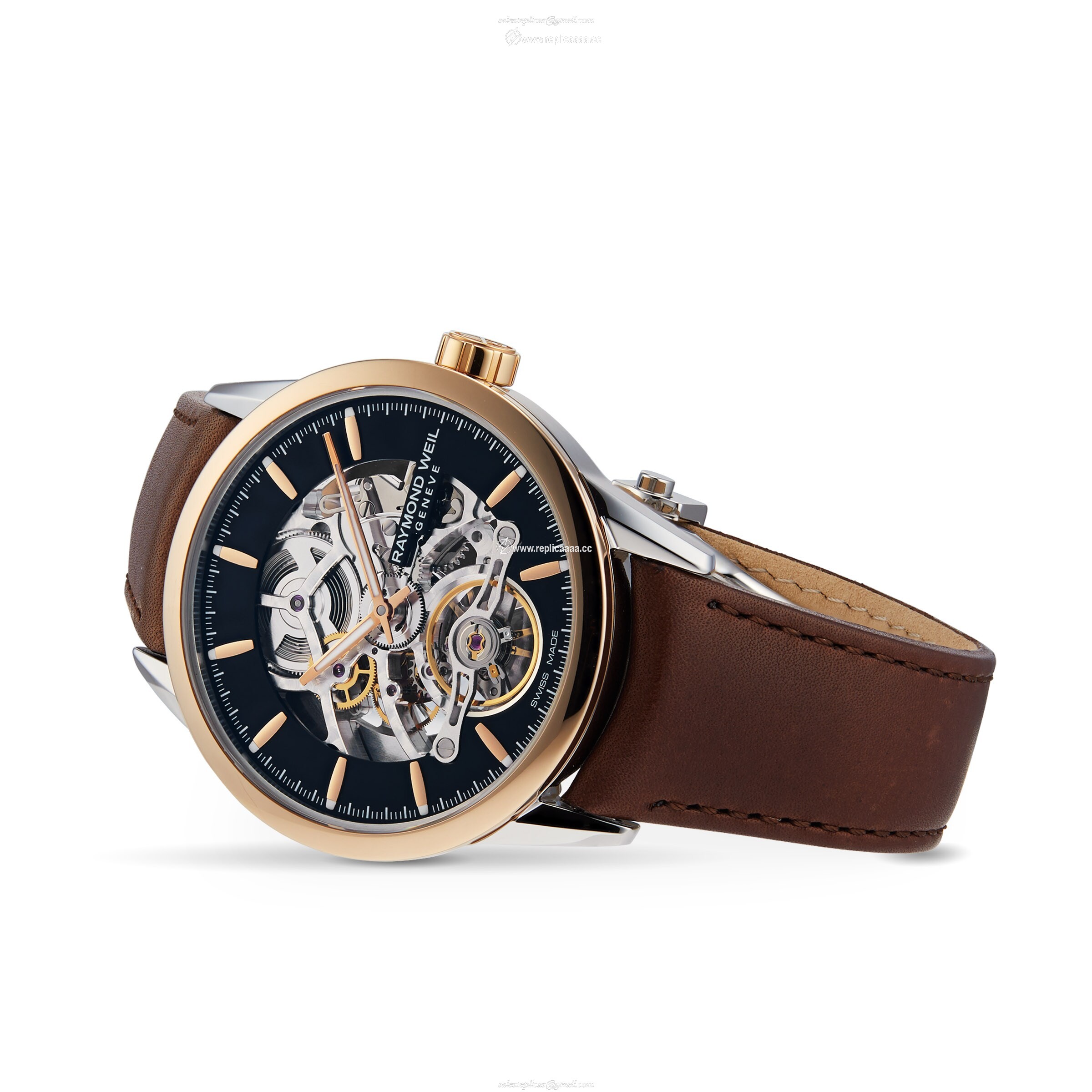 Replica Raymond Weil Freelancer Skeleton 42mm Mens details 2785-SC5-20001