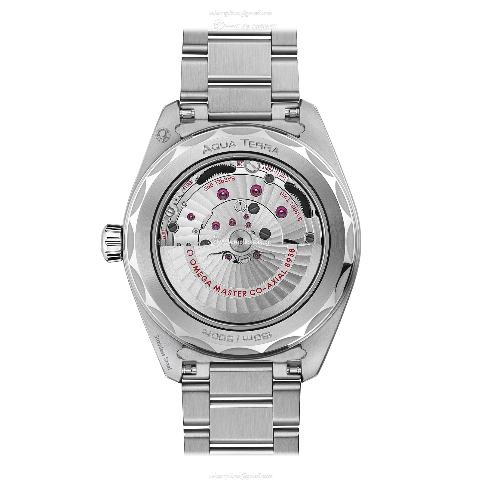 Replica Omega Seamaster Aqua Terra 150m Co Axial Master Chronomaster GMT Worldtimer 43mm Mens details Green O22030432210001
