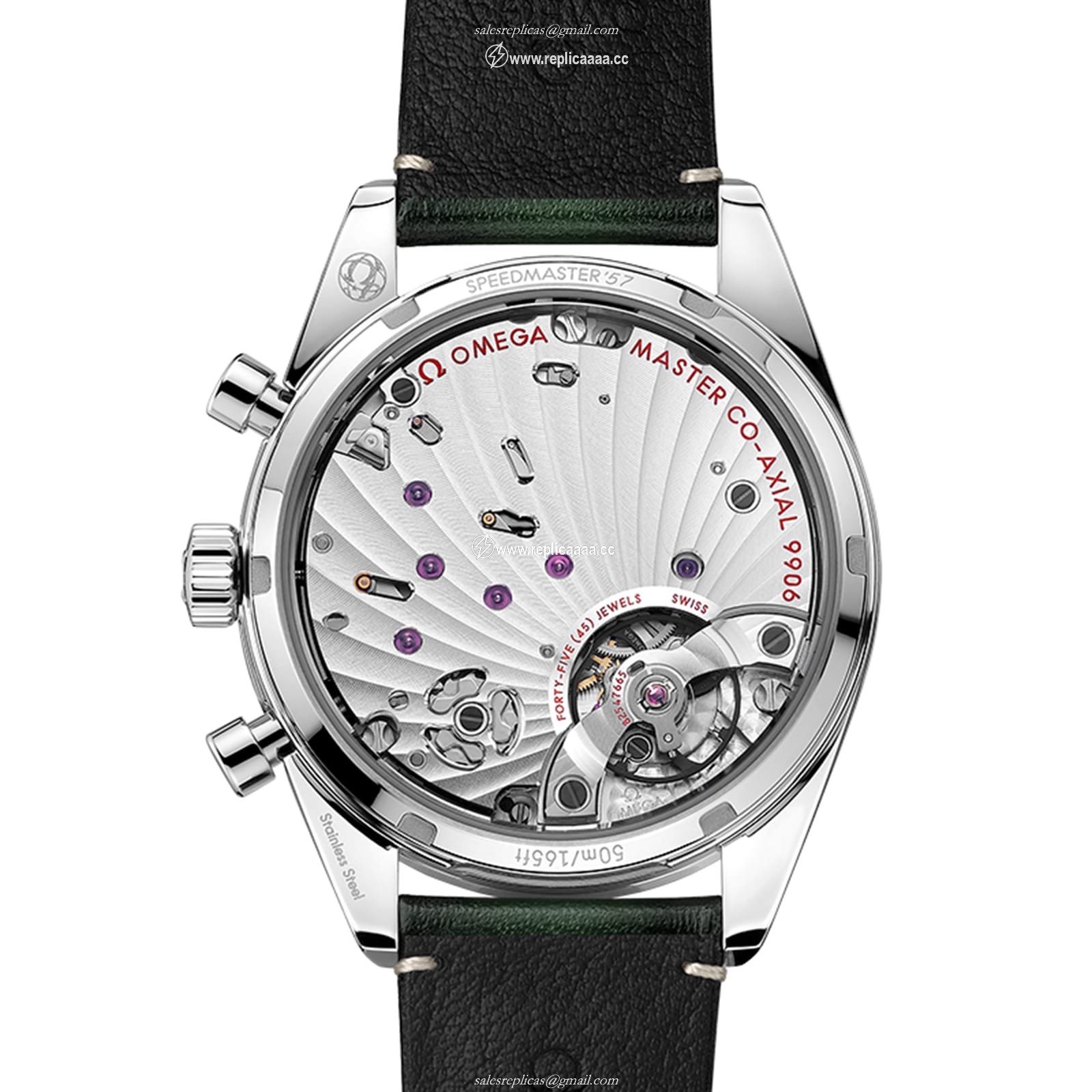 Replica Omega Speedmaster 57 Co-Axial Master Chronometer Chronograph 40.5mm Mens details Green O33212415110001 2 Replica Omega Speedmaster 57 Co-Axial Master Chronometer Chronograph 40.5mm Mens details Green O33212415110001