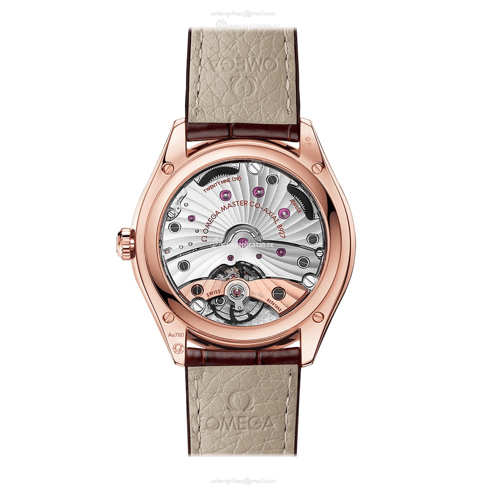 Replica Omega De Ville Tresor 40mm Mens details Red O43553402111002 2 Replica Omega De Ville Tresor 40mm Mens details Red O43553402111002