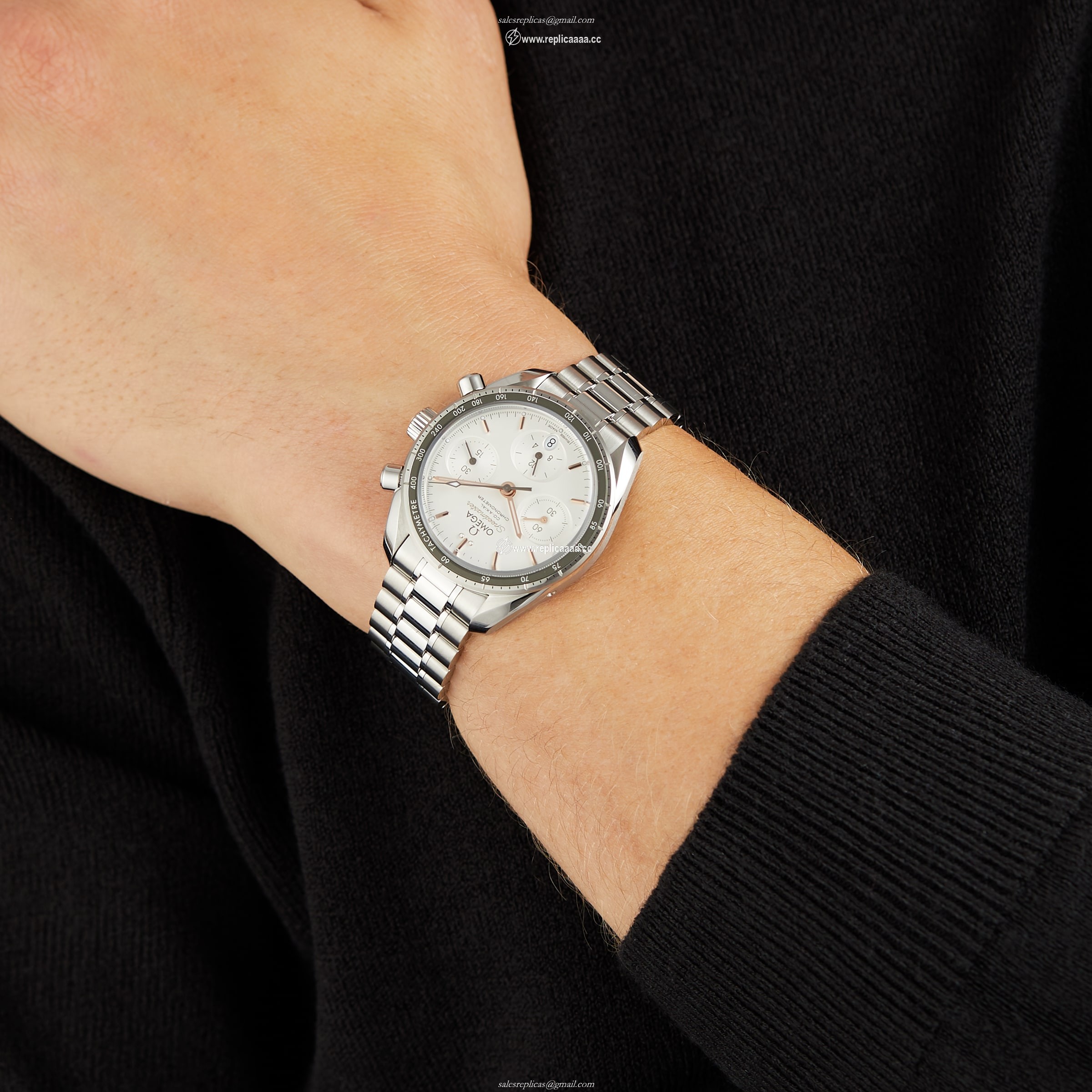 Replica Omega Speedmaster Co- axial Chronometer Chronograph 38mm O32430385002001 2 Replica Omega Speedmaster Co- axial Chronometer Chronograph 38mm O32430385002001