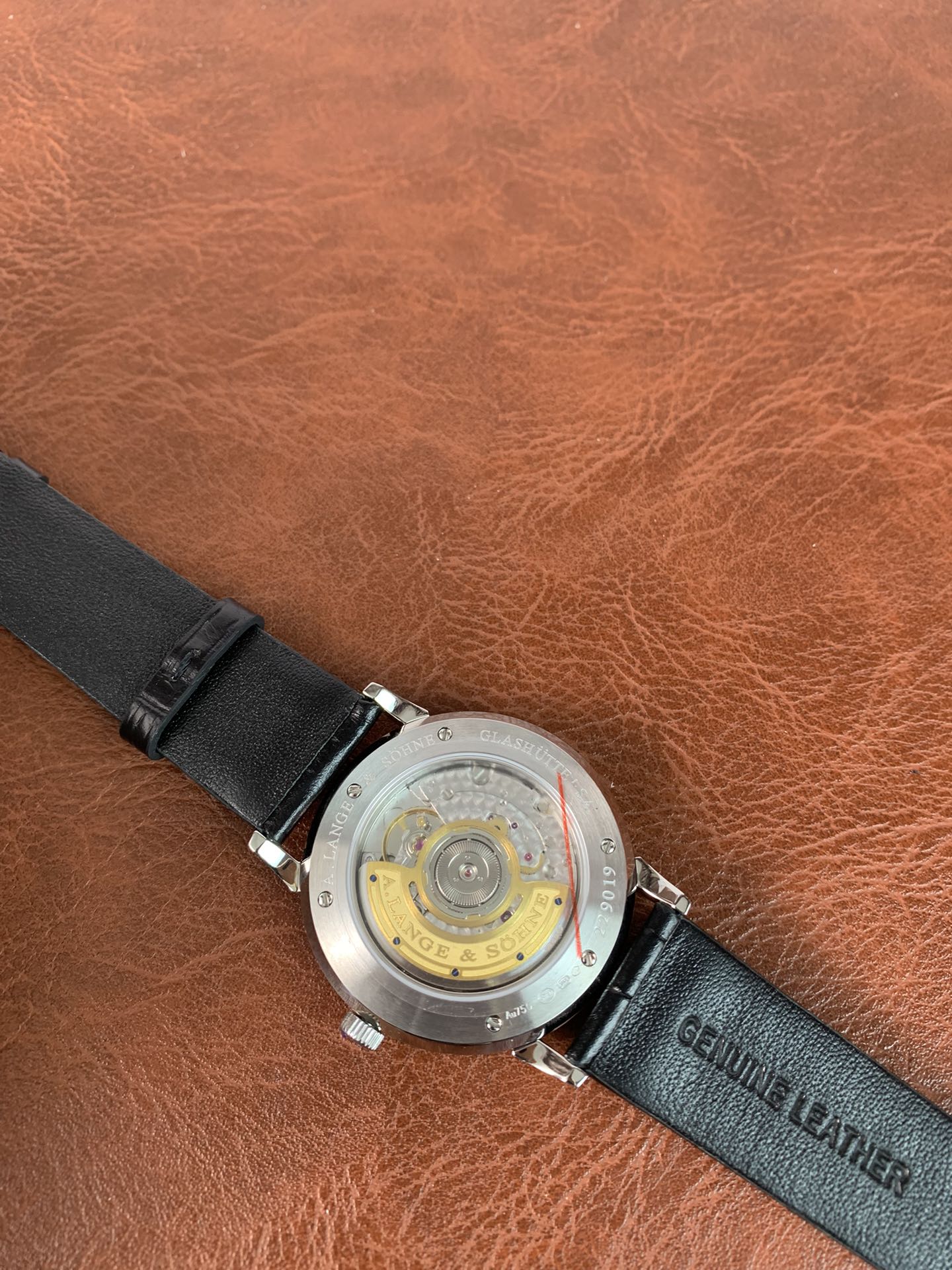 Replica A. Lange & Sohne Mens Saxonia Copper Blue 205.086